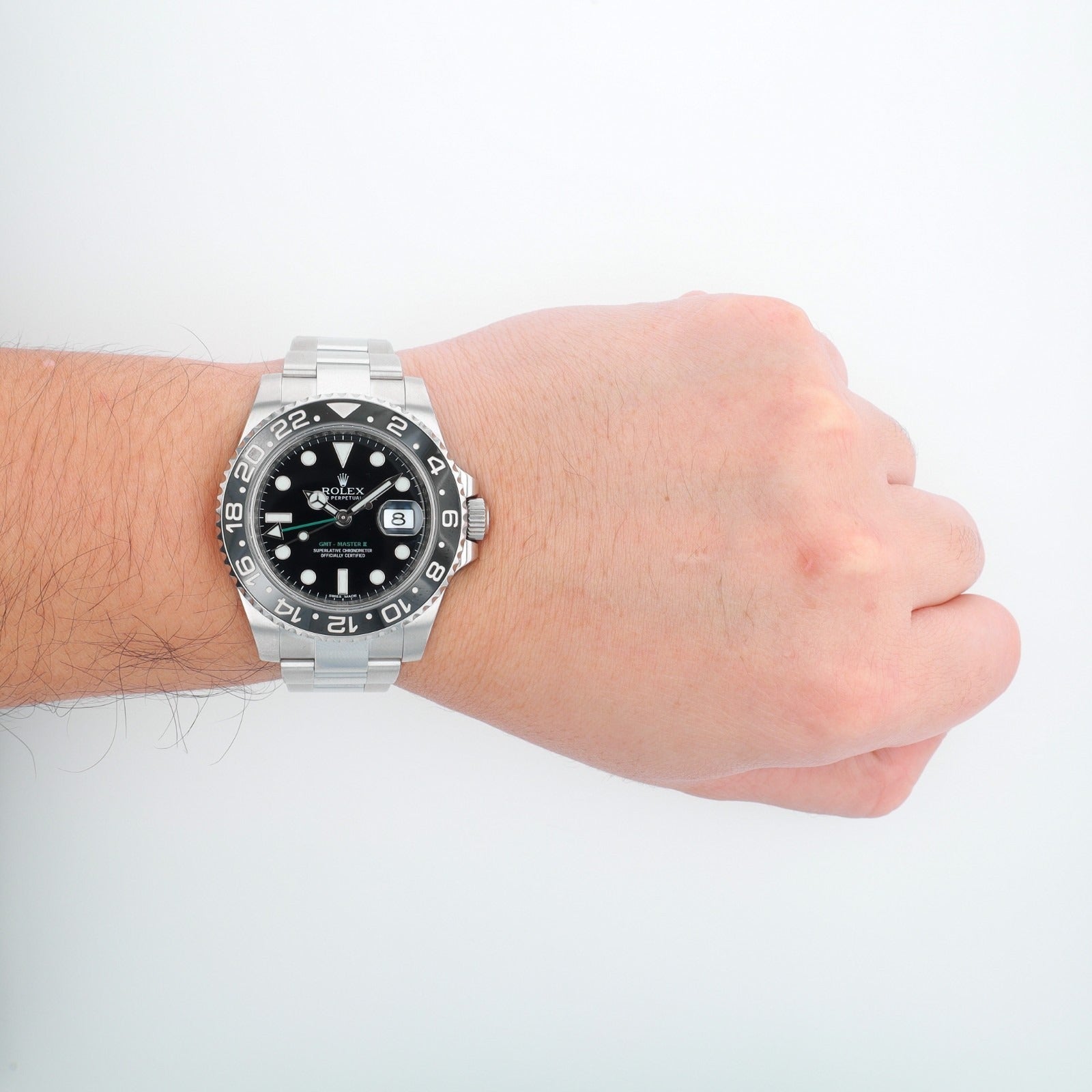 Rolex GMT Master II 116710 40mm Black Dial GMT Bezel Oyster Watch w/ Box & Cert - Luxuriant Concierge