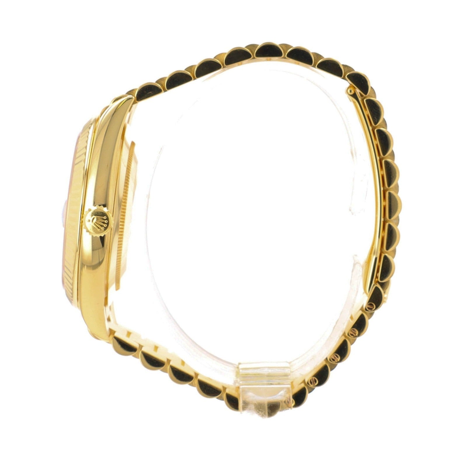 Rolex Day-Date 228238 40mm 18KY Gold Champagne Baguette Dial President Watch - Luxuriant Concierge