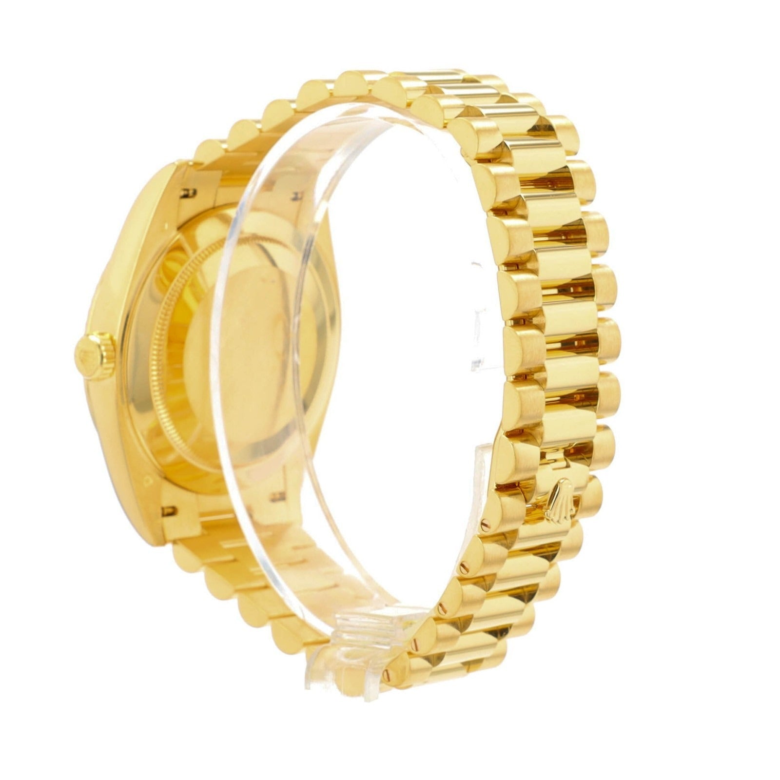 Rolex Day-Date 228238 40mm 18KY Gold Champagne Baguette Dial President Watch - Luxuriant Concierge