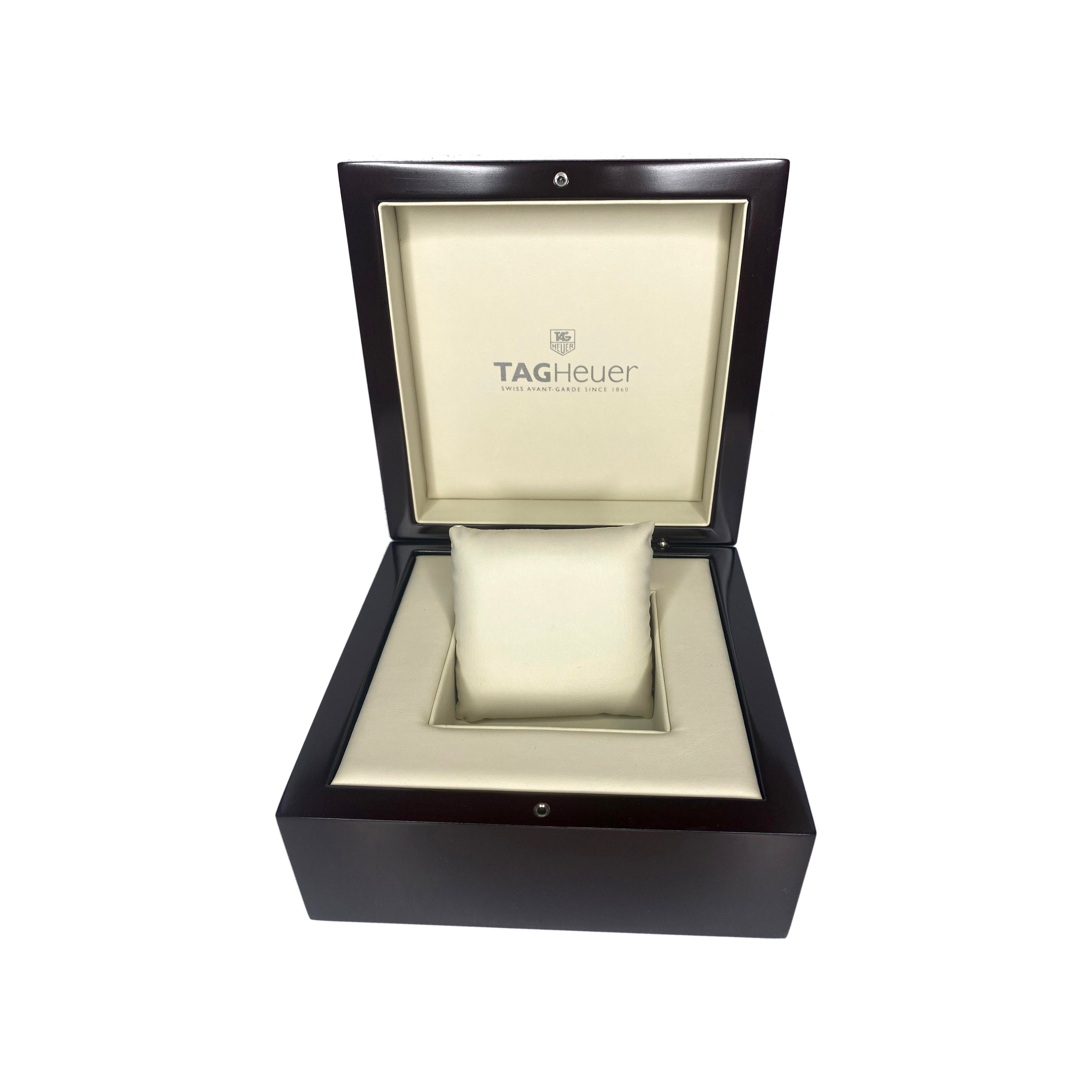 Original Tag Heuer Wood Watch Box w/ Booklets and booklet wallet - LIKE NEW - luxuriantconcierge