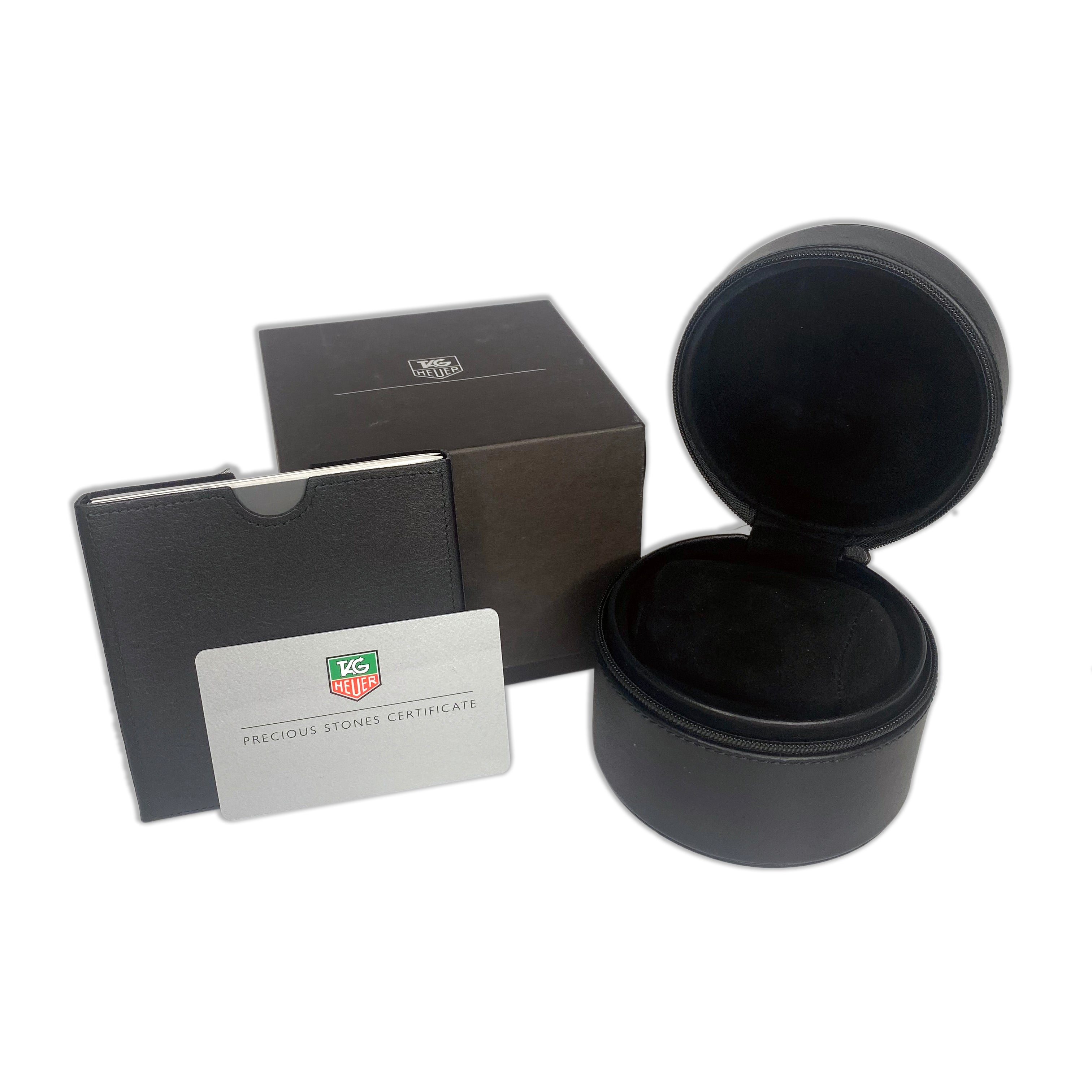 Small Tag Heuer Watch Case and Box with Booklet - luxuriantconcierge
