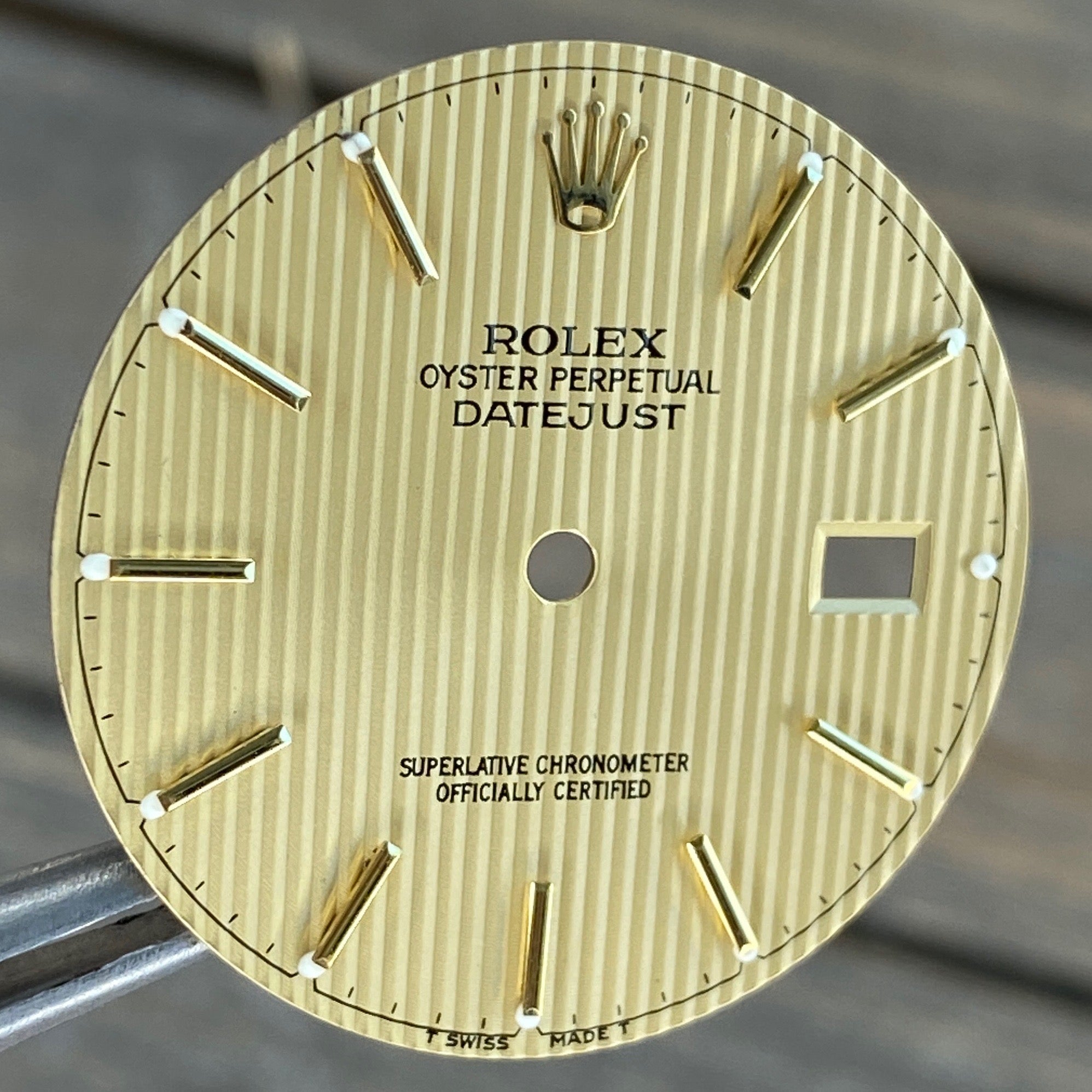 Rolex Datejust Champagne Tapestry Index Dial - luxuriantconcierge