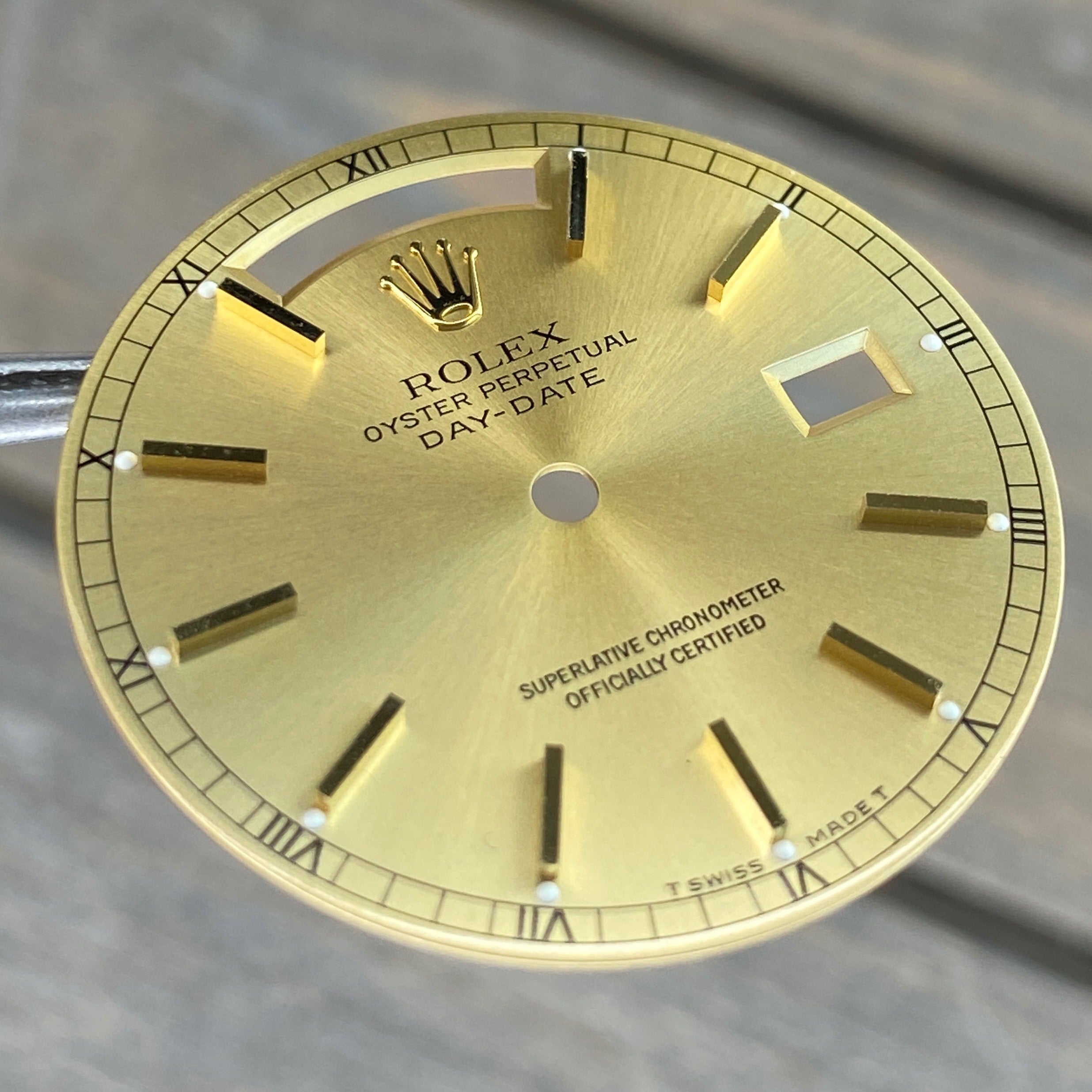 Rolex Day-Date Champagne Index Dial with Roman Track - luxuriantconcierge