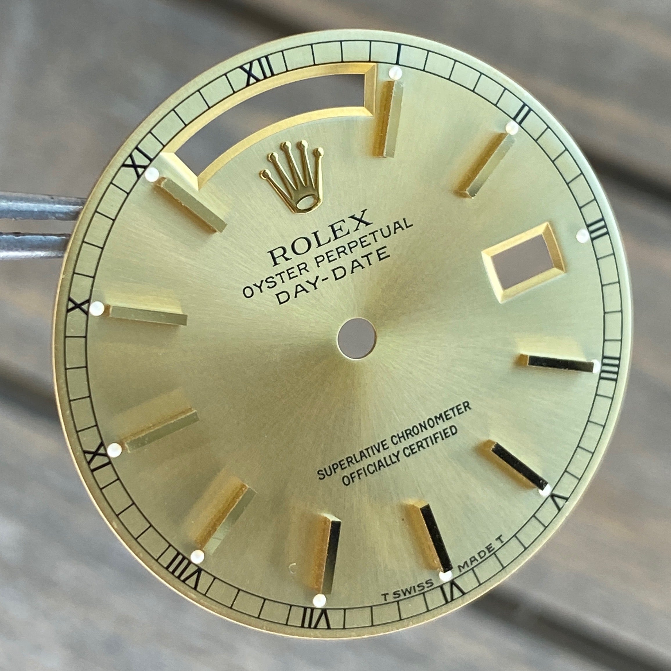 Rolex Day-Date Champagne Index Dial with Roman Track - luxuriantconcierge