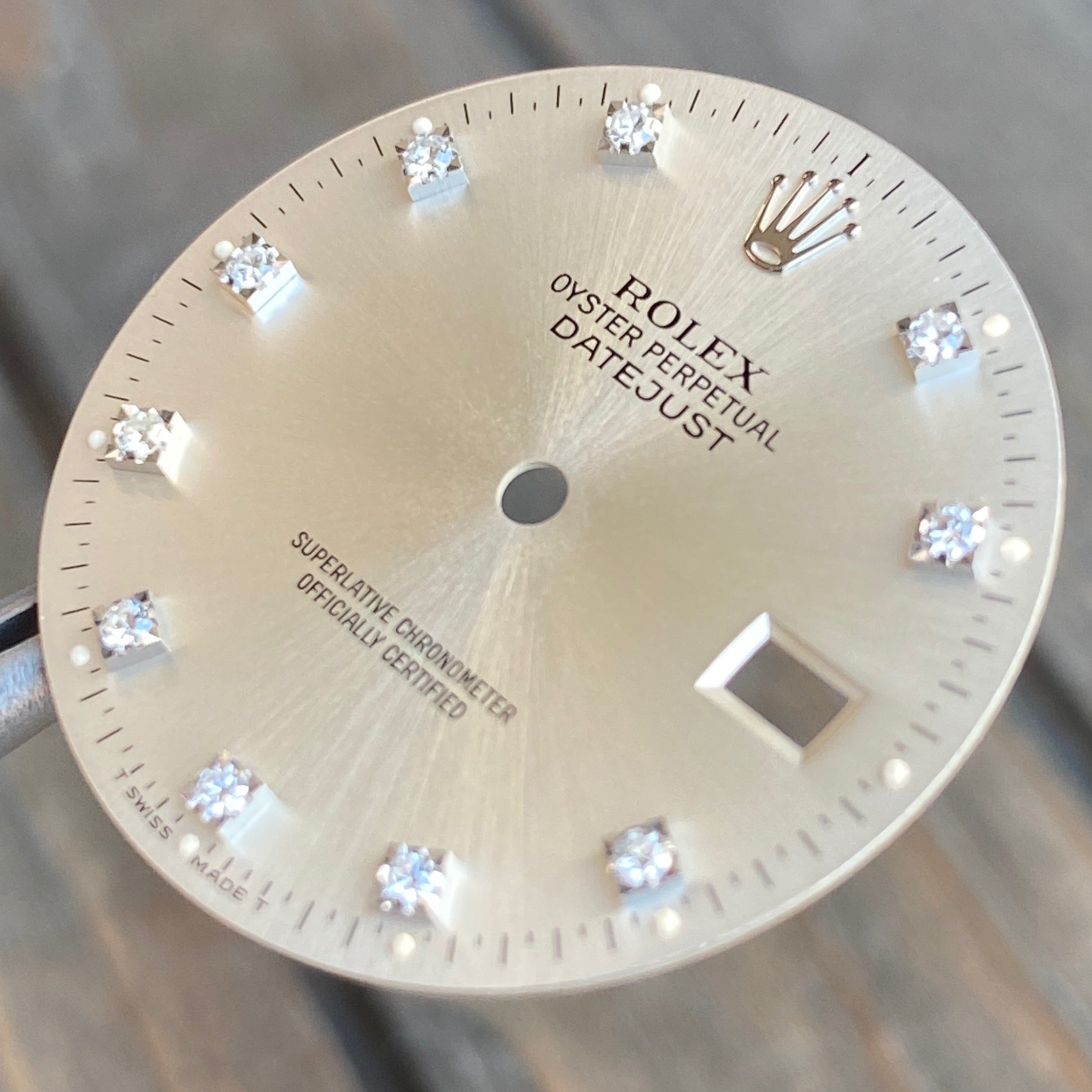 Rolex Datejust Silver Diamond Dial - luxuriantconcierge