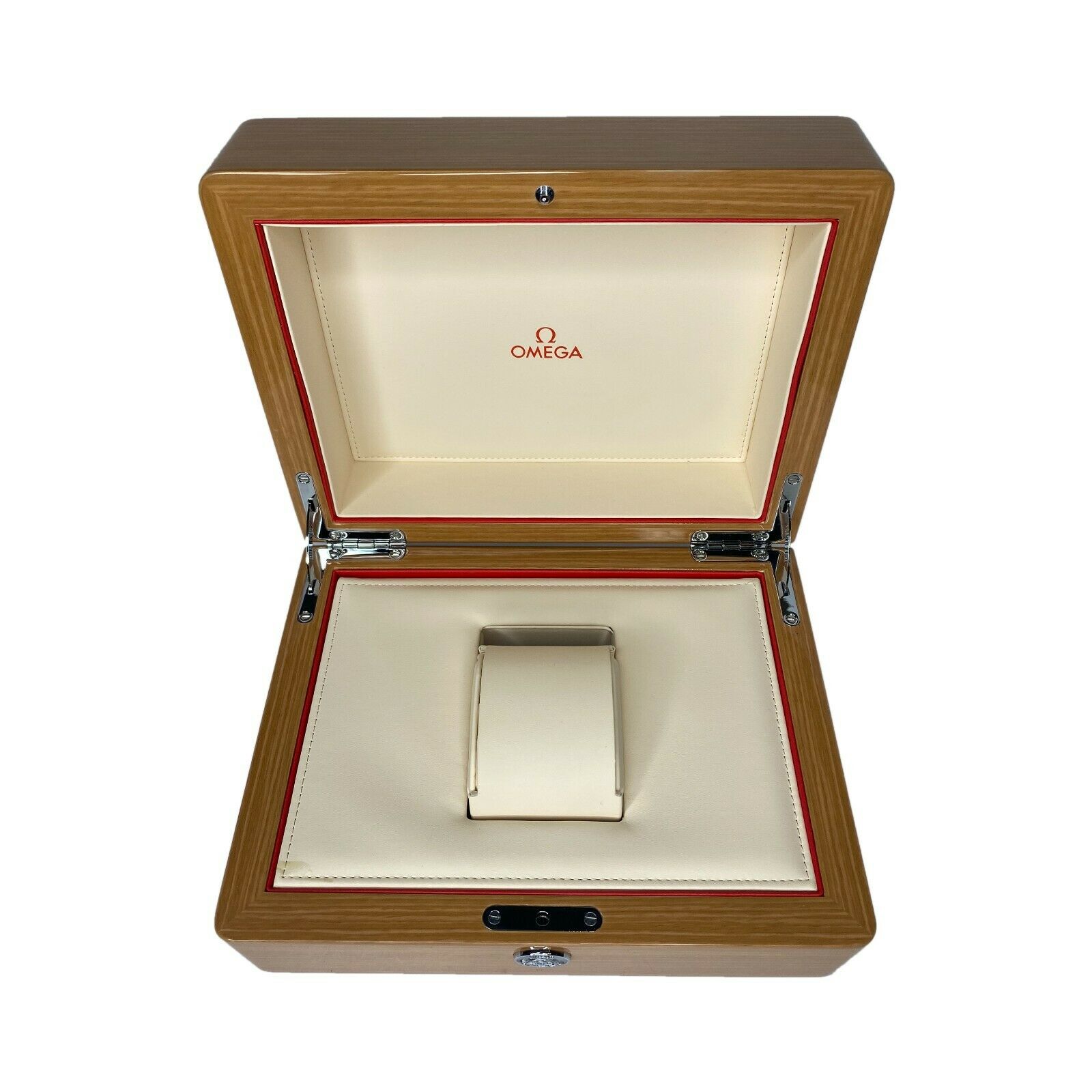 Vintage Omega Brown Wood Extra Large Watch Box with Outer Box - luxuriantconcierge