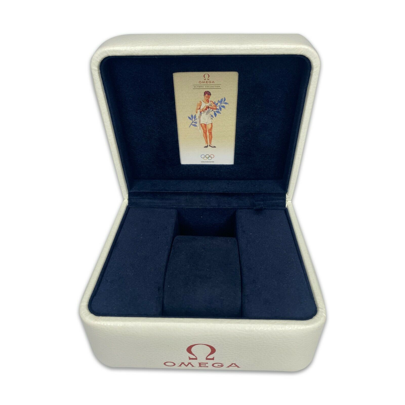 Rare Vintage Omega Olympic Watch Box with Signed Omega Outer Box - luxuriantconcierge