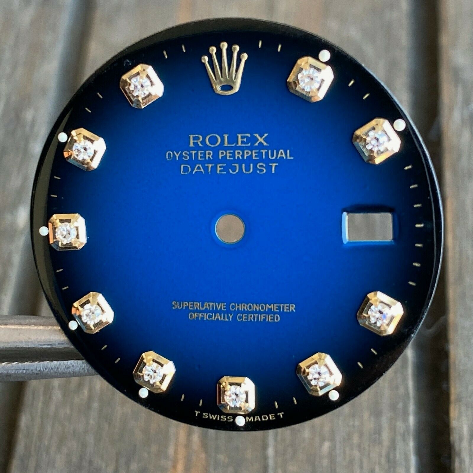Original Rolex RARE Blue Vignette Diamond Dial 36mm 16013 16233 16203 - luxuriantconcierge