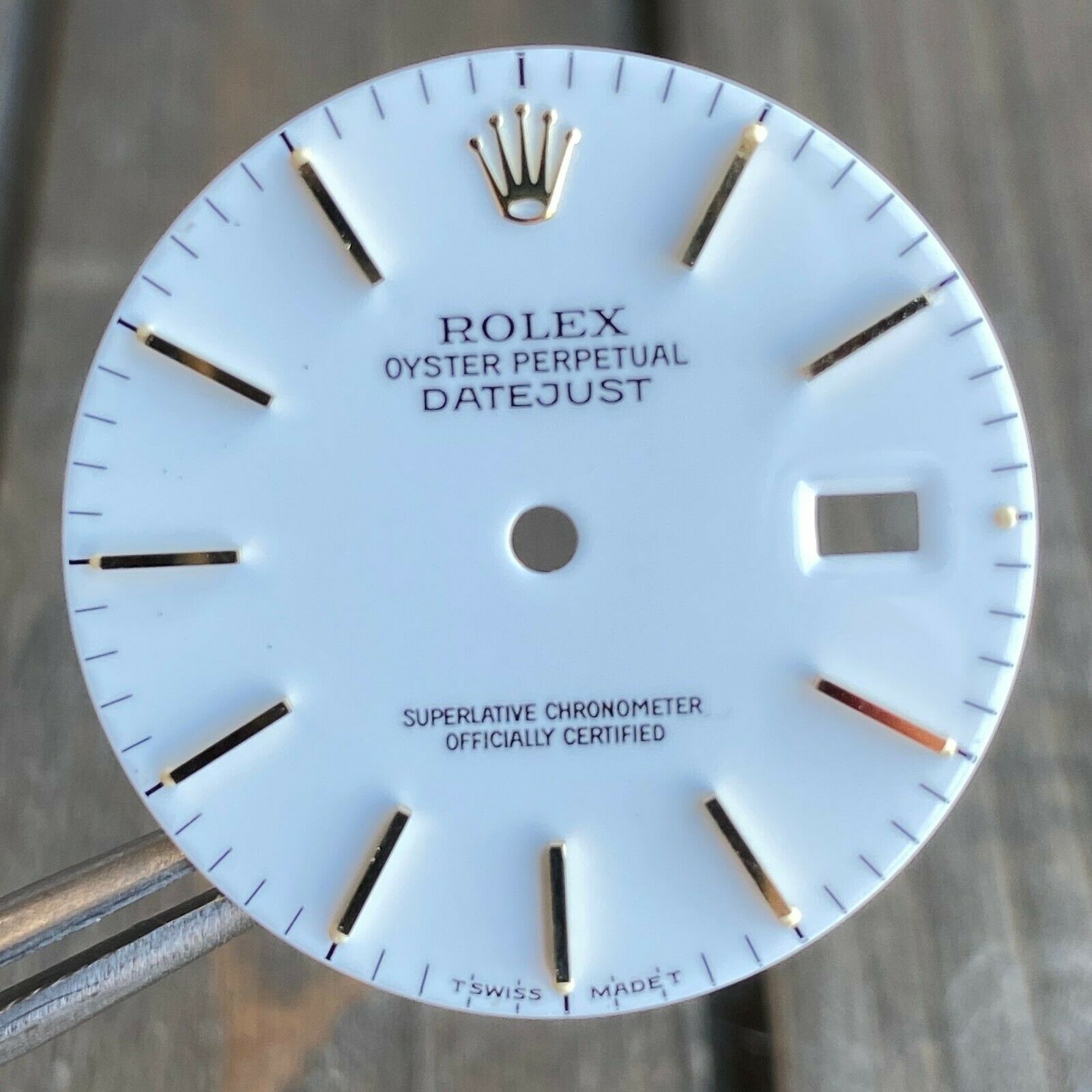 Original Rolex RARE White Ceramic Index Marker Dial Two-Tone 36mm - luxuriantconcierge
