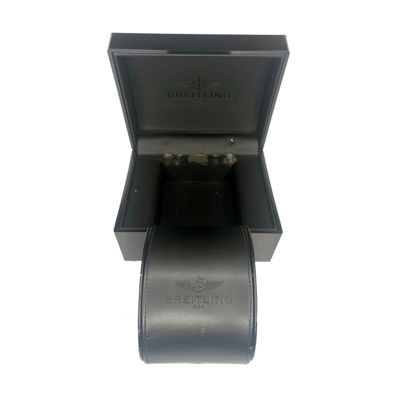 Original Breitling Black Box for Breitling watch with outer box and booklets - luxuriantconcierge