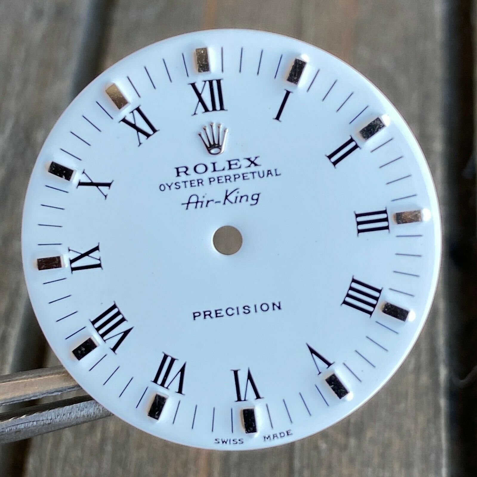 Original Rolex Air-King White Roman Numeral & Index Hour Marker Dial - luxuriantconcierge