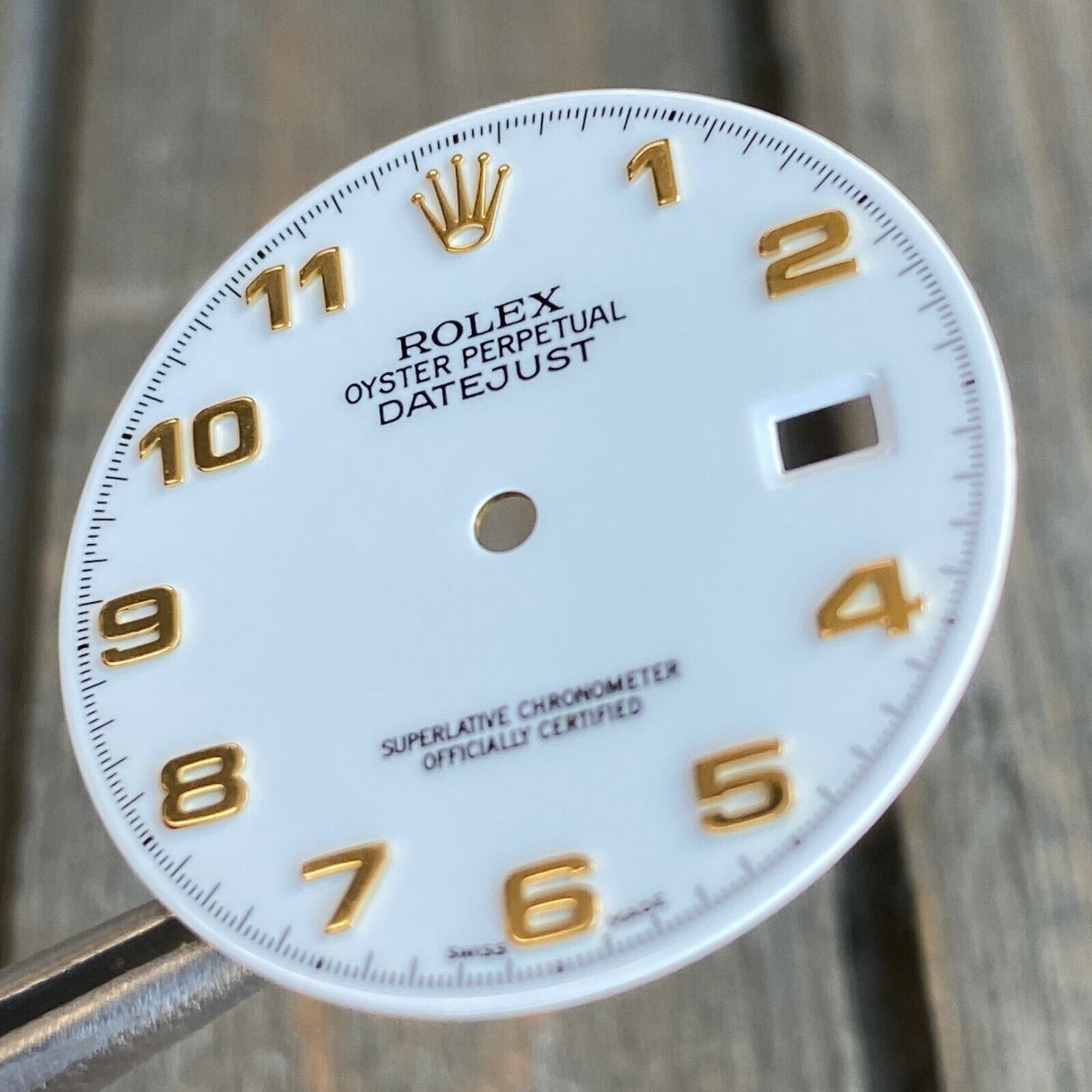 Original Rolex RARE White Ceramic Arabic Hour Marker Dial Two-Tone 36mm - luxuriantconcierge