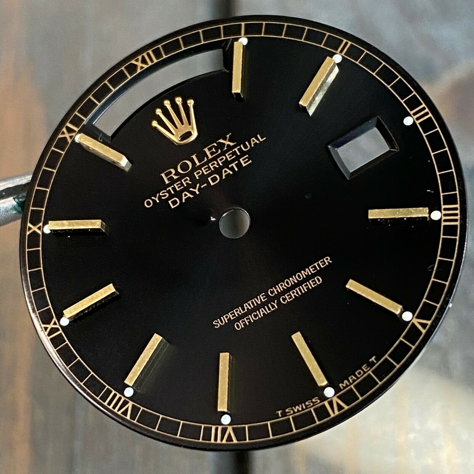 Rolex Day-Date Gold Watch Black Index Dial for Ref. 18038 182383 - luxuriantconcierge