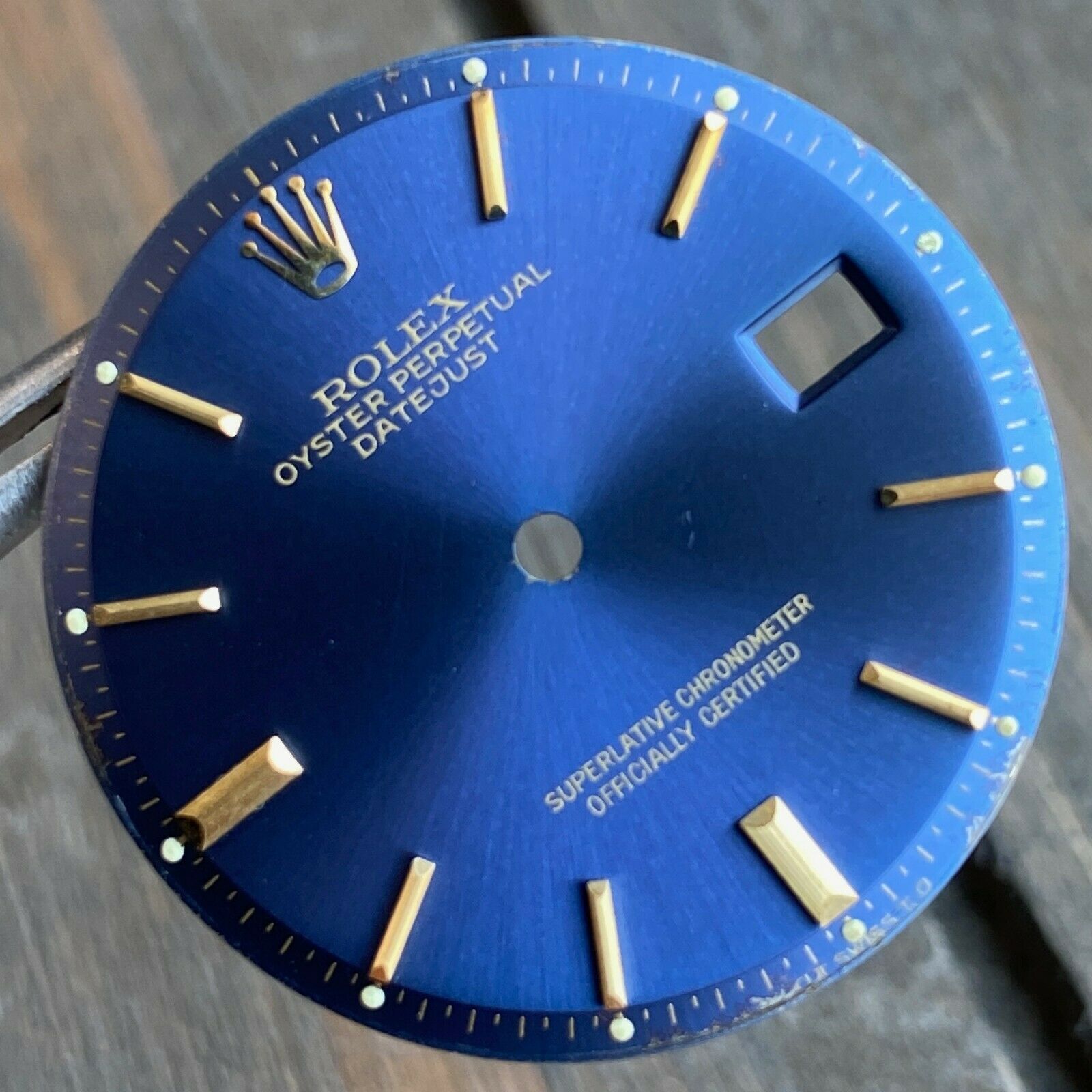 RARE Rolex Datejust Blue Index Dial Pie-Pan 1600 1601 1603 - 100% ORIGINAL - luxuriantconcierge