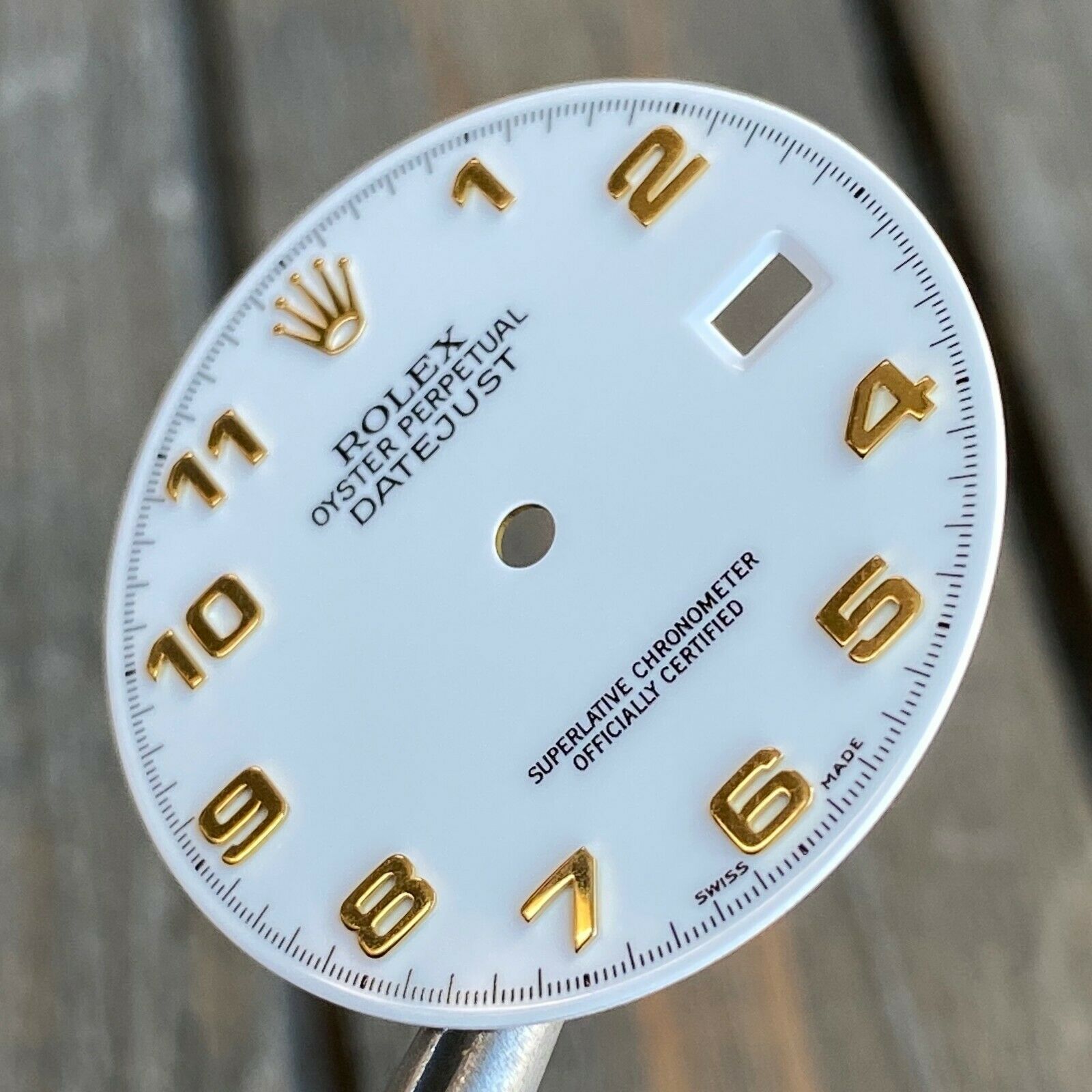Original Rolex RARE White Ceramic Arabic Hour Marker Dial Two-Tone 36mm - luxuriantconcierge