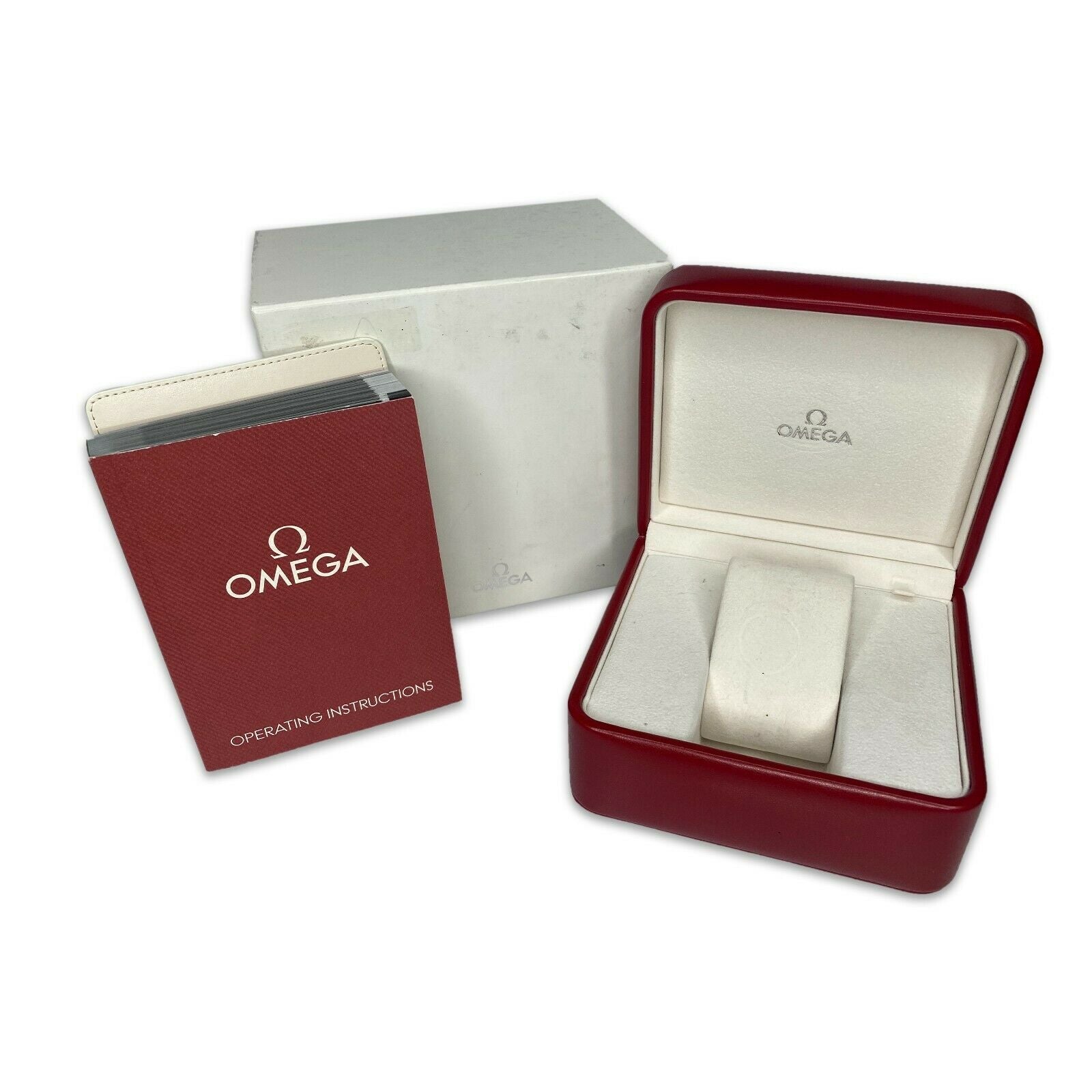 Vintage Omega Watch Box with Outer Box and certificate wallet & booklet - luxuriantconcierge