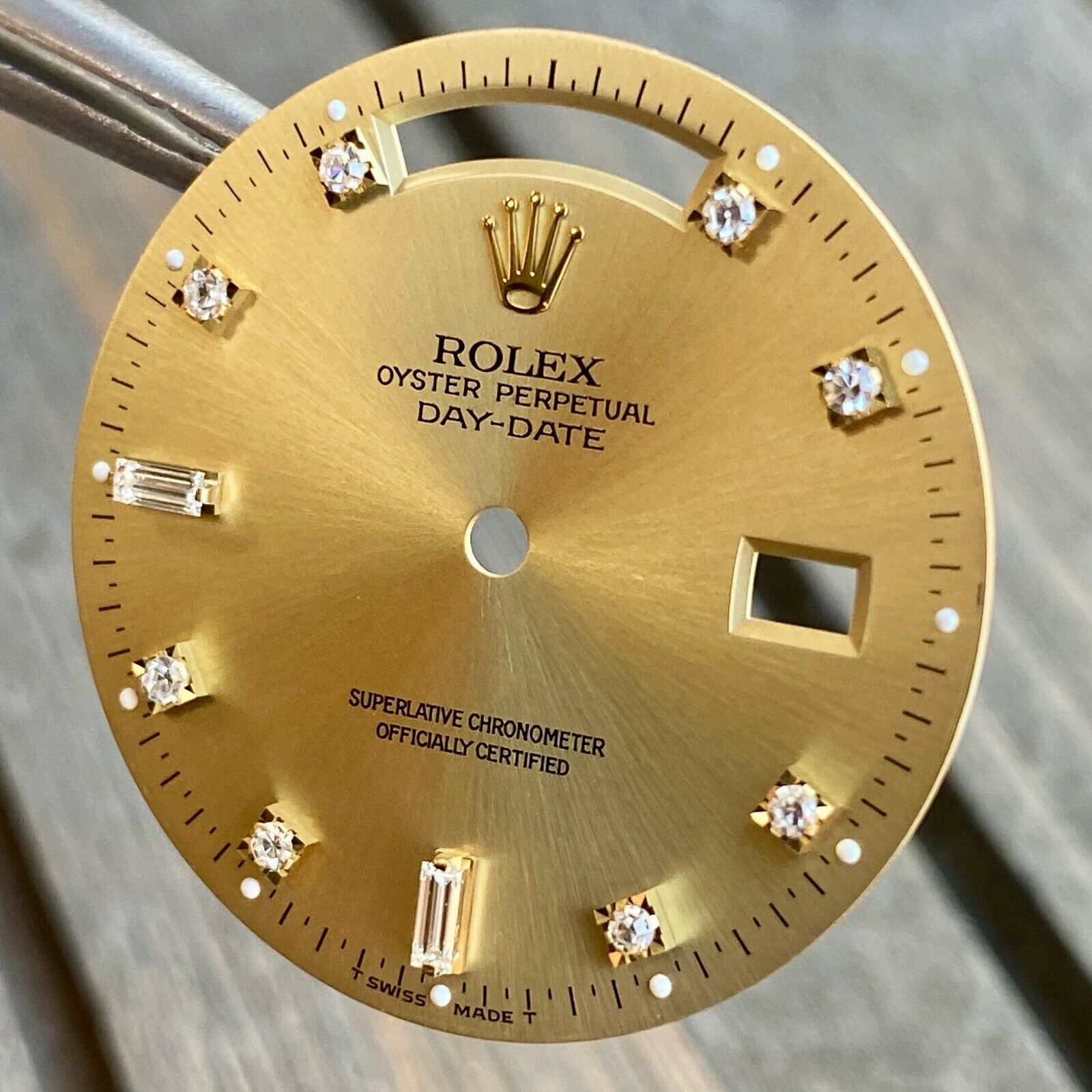 Original Rolex RARE Day-Date 18K Yellow Champagne Diamond Dial 36mm 18038 18238 - luxuriantconcierge