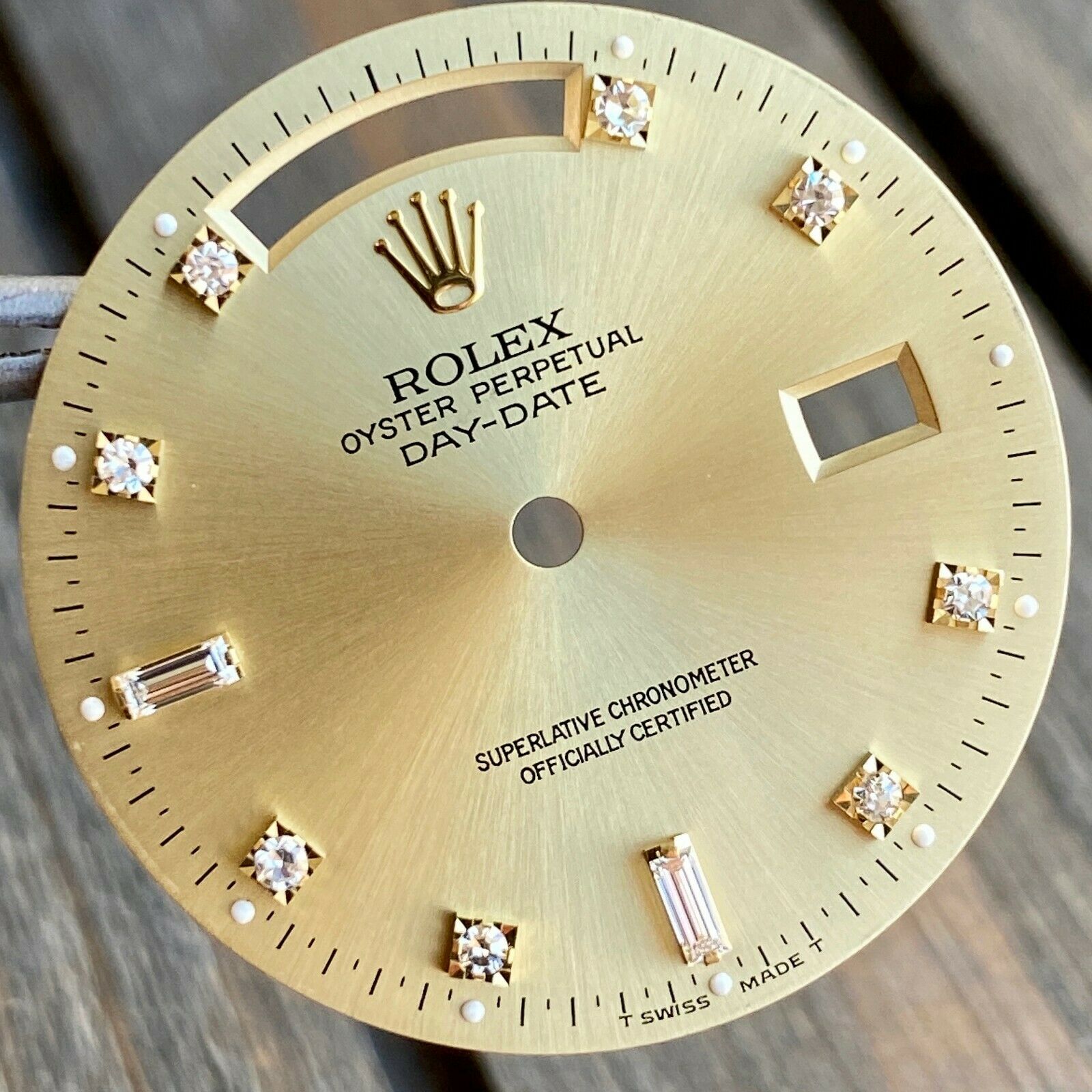 Original Rolex RARE Day-Date 18K Yellow Champagne Diamond Dial 36mm 18038 18238 - luxuriantconcierge