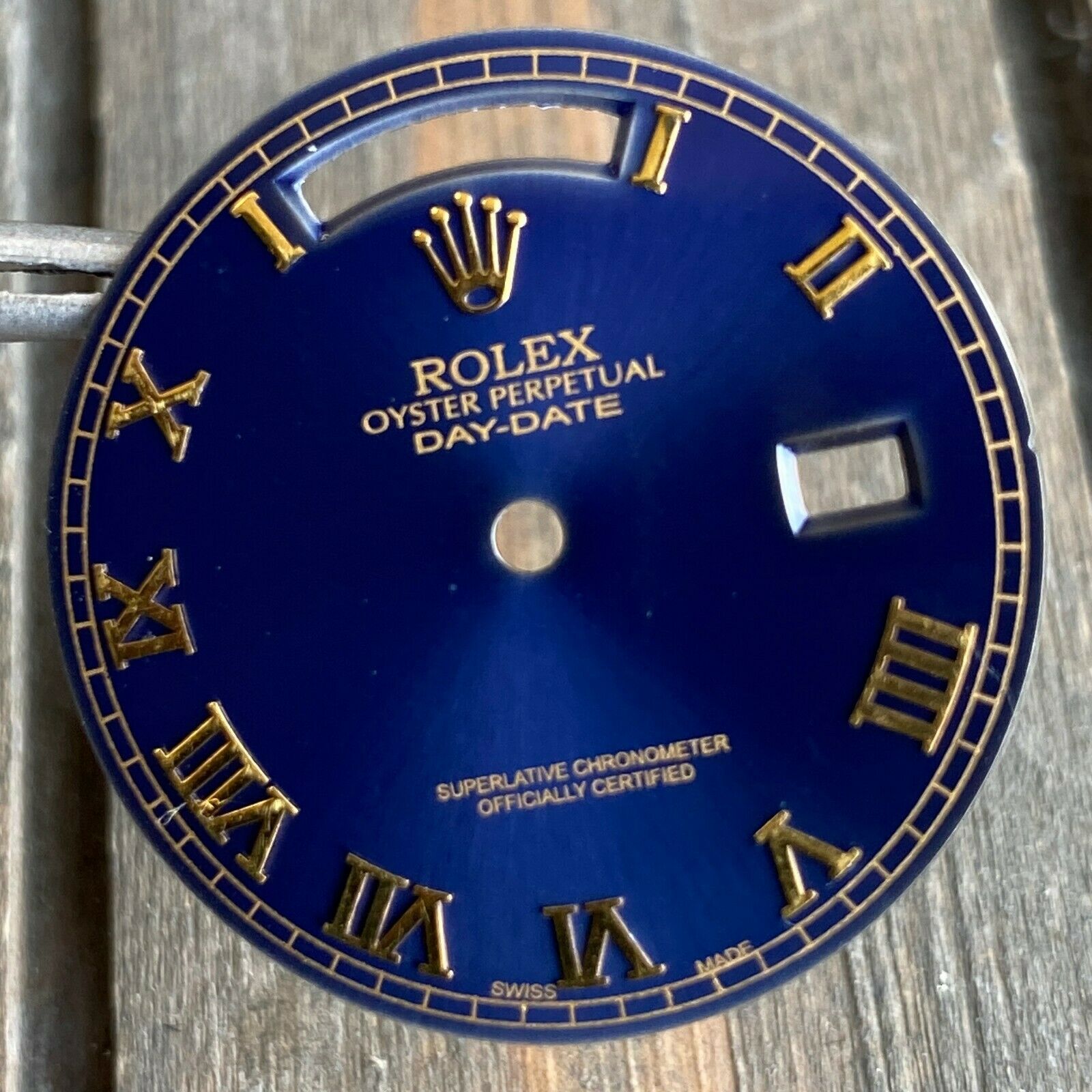 Original Rolex RARE Day-Date 18K Yellow Blue Dial w/ Roman Marker 36mm