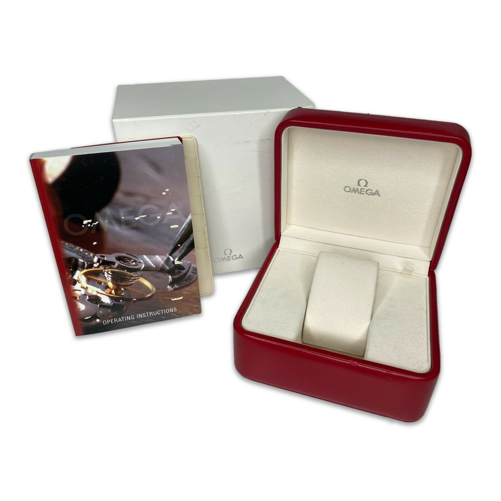 Vintage Omega Watch Box with Outer Box and certificate wallet & booklet - luxuriantconcierge