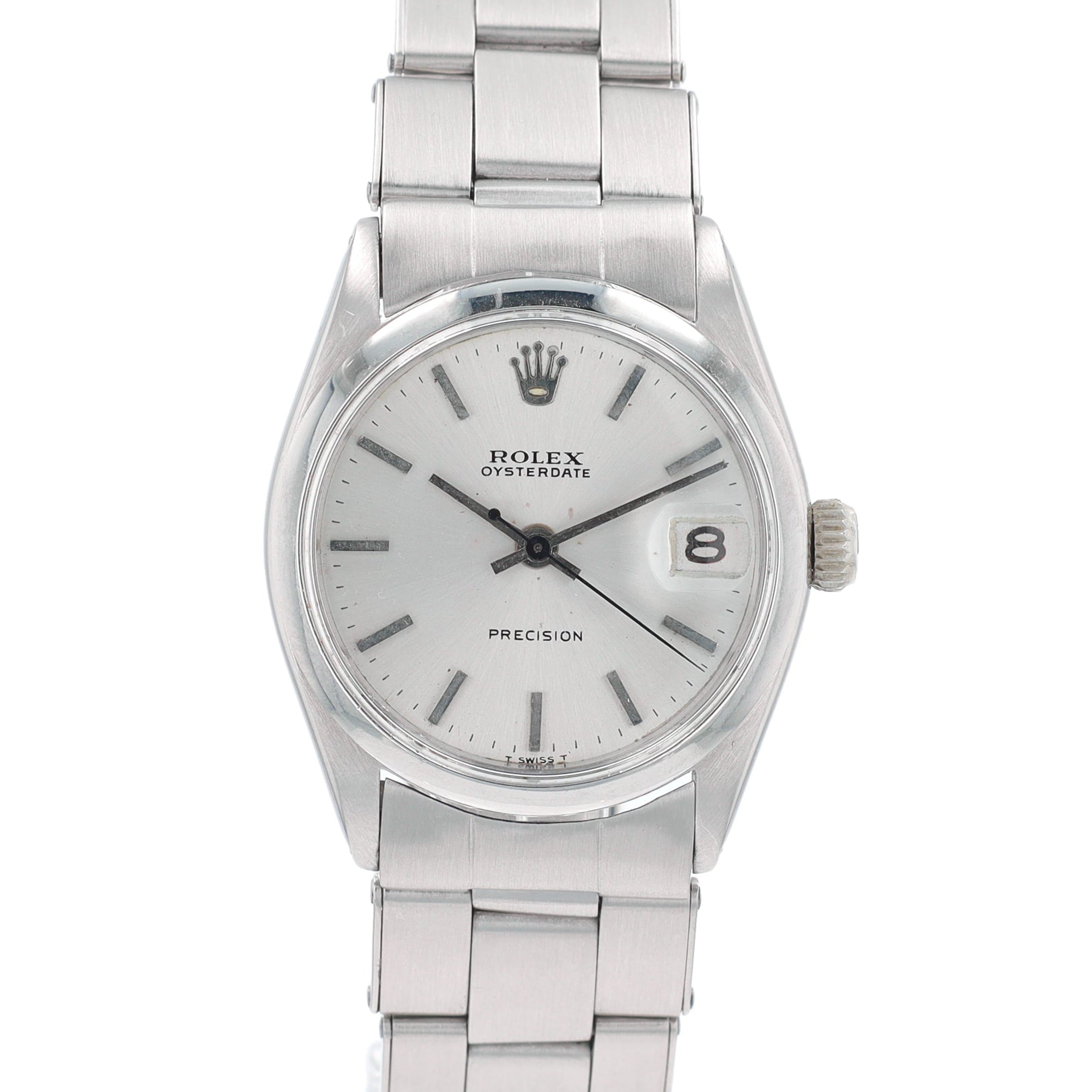 Rolex  Oyster Date 6266 31mm Silver Index Dial Smooth Bezel Oyster Band - Luxuriant Concierge