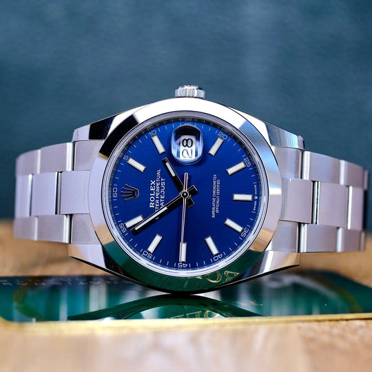 ROLEX DATEJUST II BLUE INDEX OYSTER 126300 - Luxuriant Watch Concierge