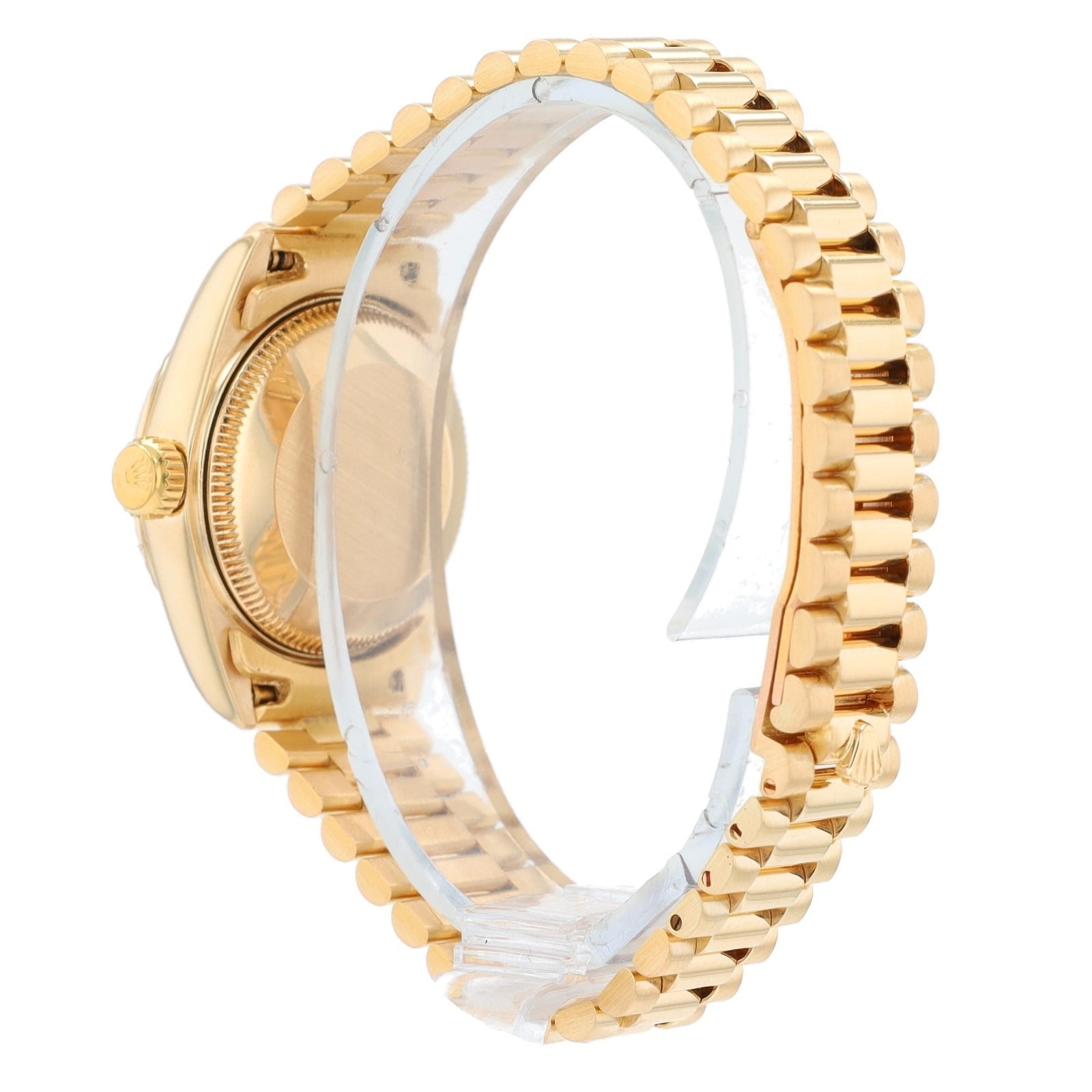 Rolex Ladies Datejust 69178 18KY Gold Champagne Diamond Dial President Watch - Luxuriant Concierge