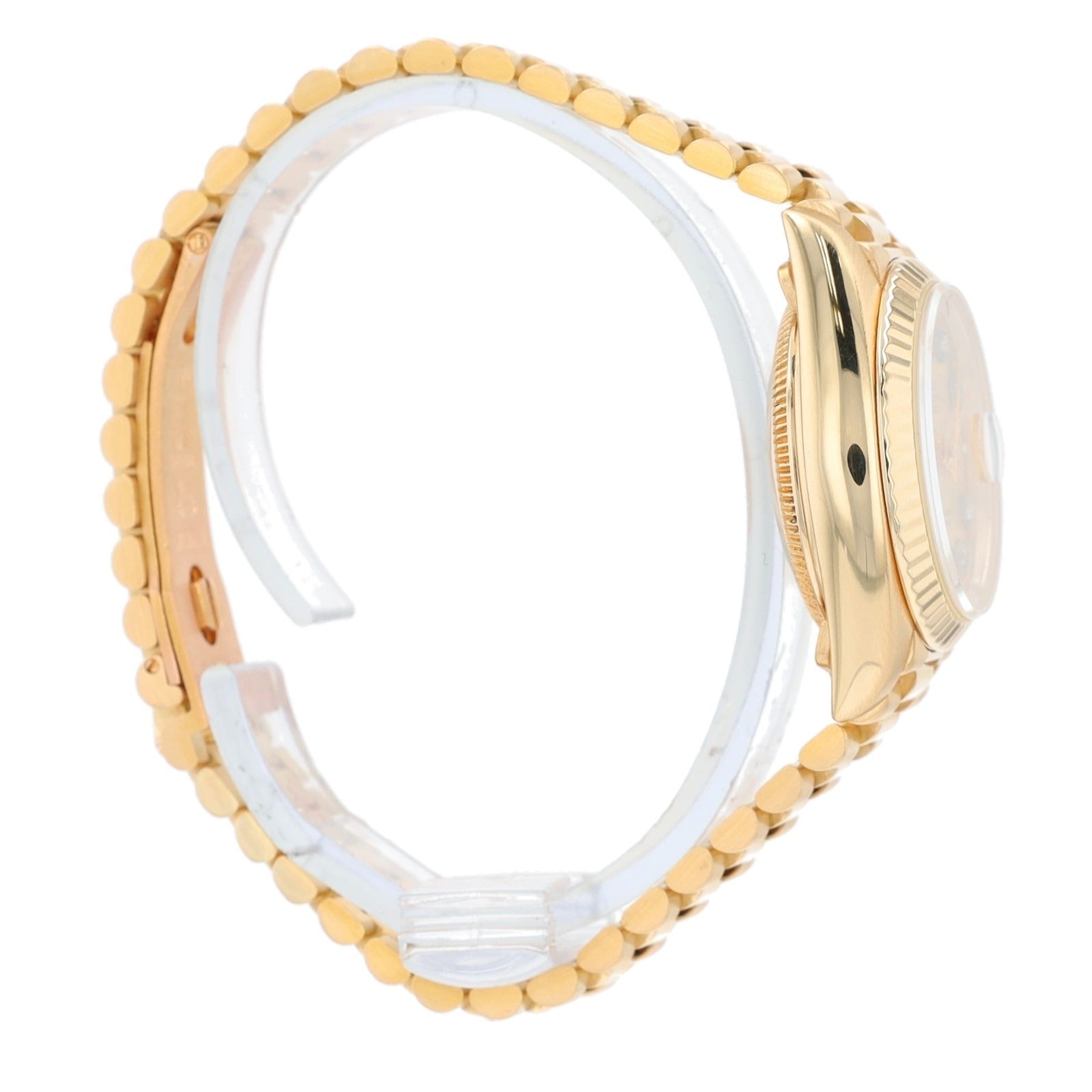 Rolex Ladies Datejust 69178 18KY Gold Champagne Diamond Dial President Watch - Luxuriant Concierge