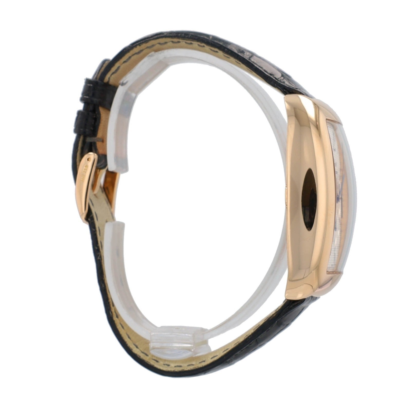 Dubery & Schaldenbrand Aerochrono Cream Dial 18K Yellow Gold Bezel Leather Band