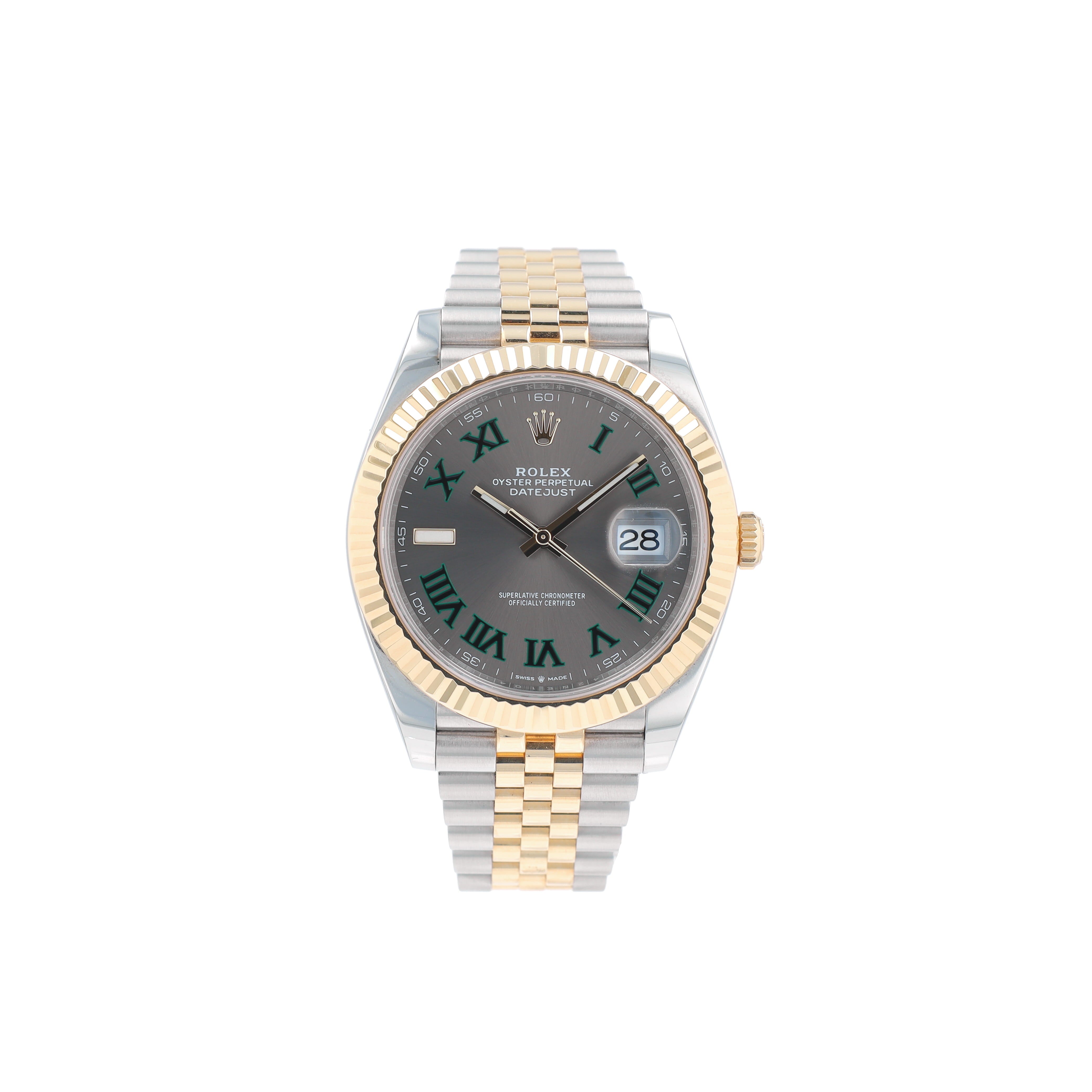 Rolex Datejust  126333 41mm Wimbledon Roman  Dial  Bezel Jubilee Band