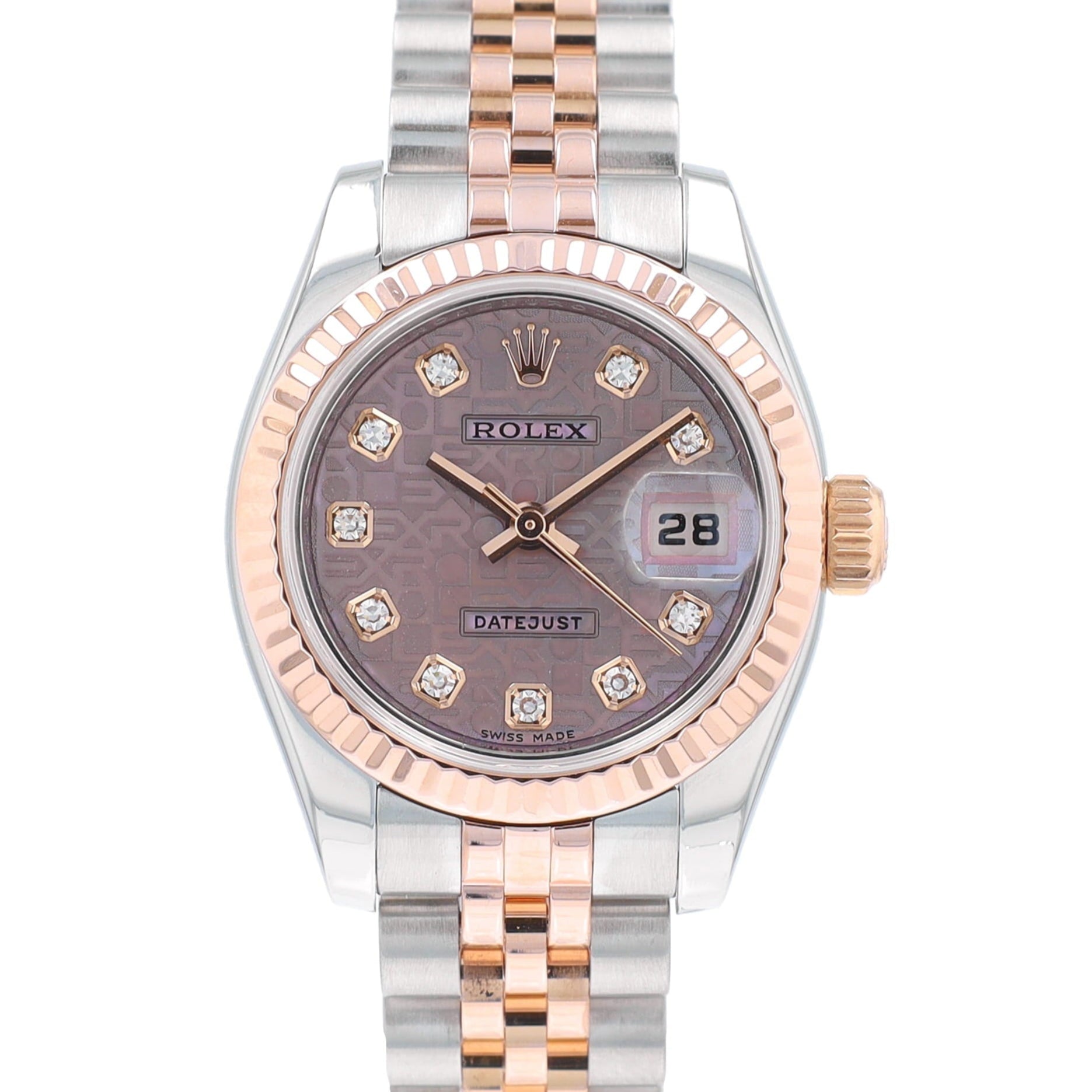 Rolex Datejust 179171 26mm Pueple Jubilee Diamond (N.S) Dial Fluted Bezel Jubilee Band - Luxuriant Concierge