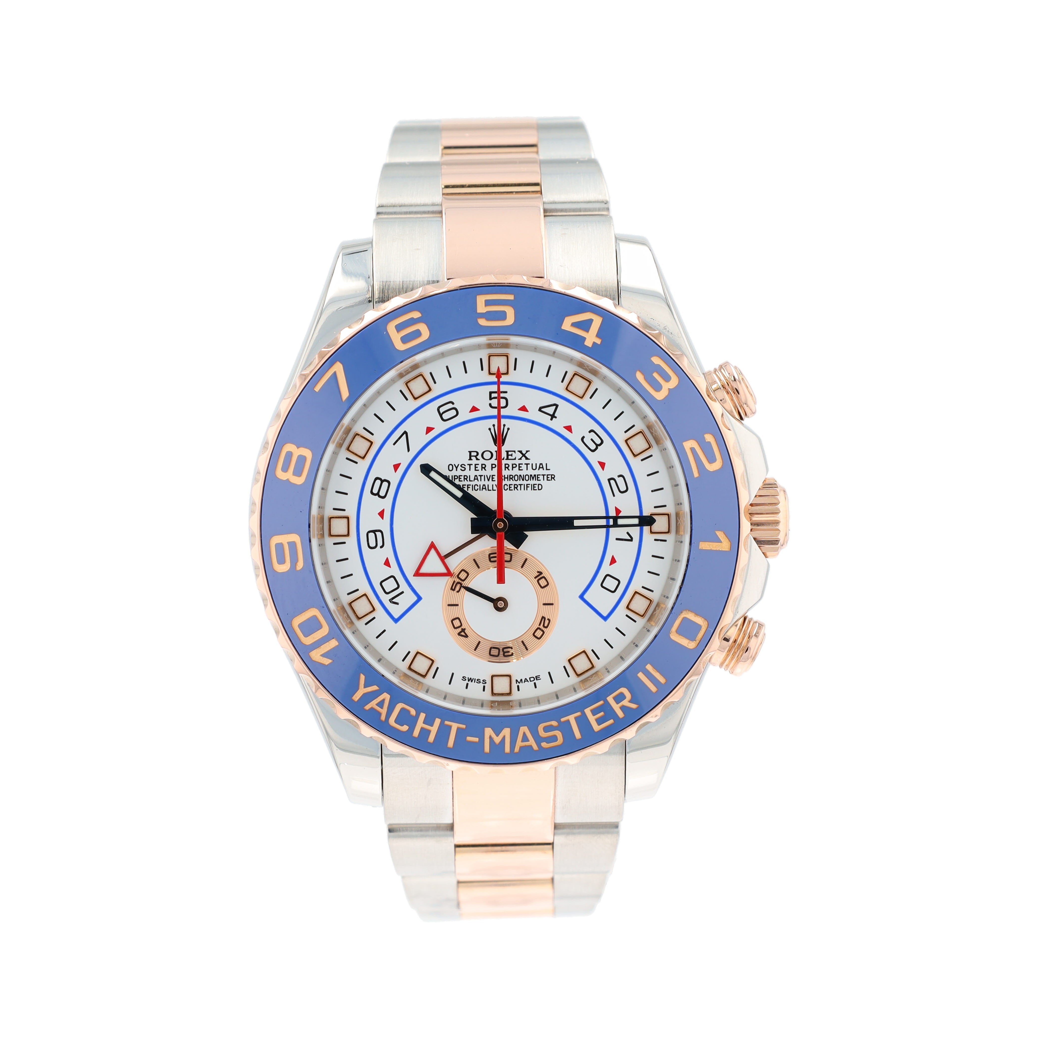 Rolex Yacht-Master II 116681M 44mm White Luminous Dial Rotatable Ceramic Bezel Oyster Band