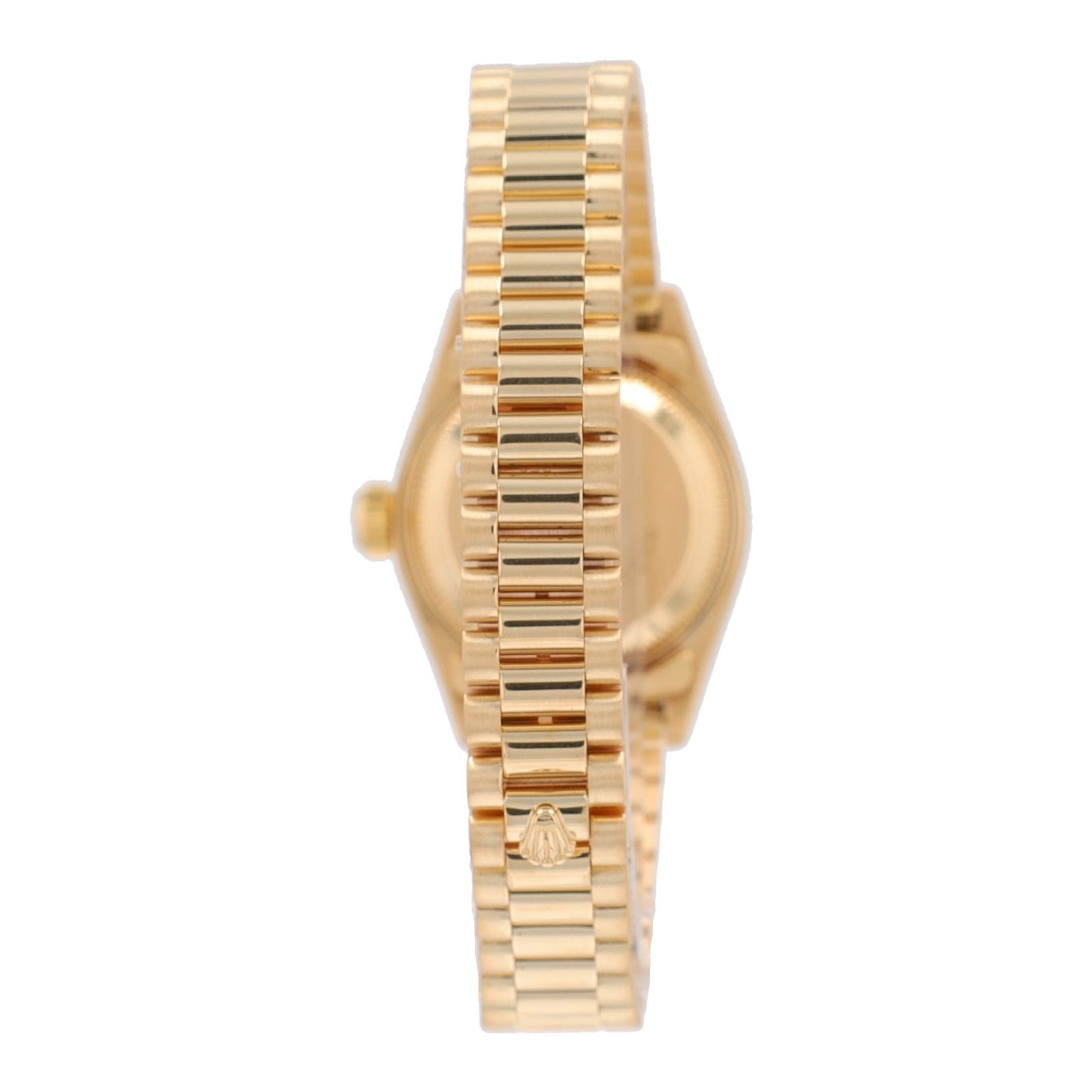 Rolex Ladies Datejust 69178 18KY Gold Champagne Diamond Dial President Watch - Luxuriant Concierge