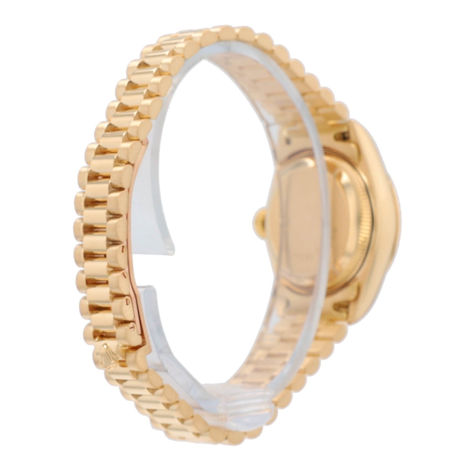 Rolex Ladies Datejust 69178 18KY Gold Champagne Diamond Dial President Watch - Luxuriant Concierge