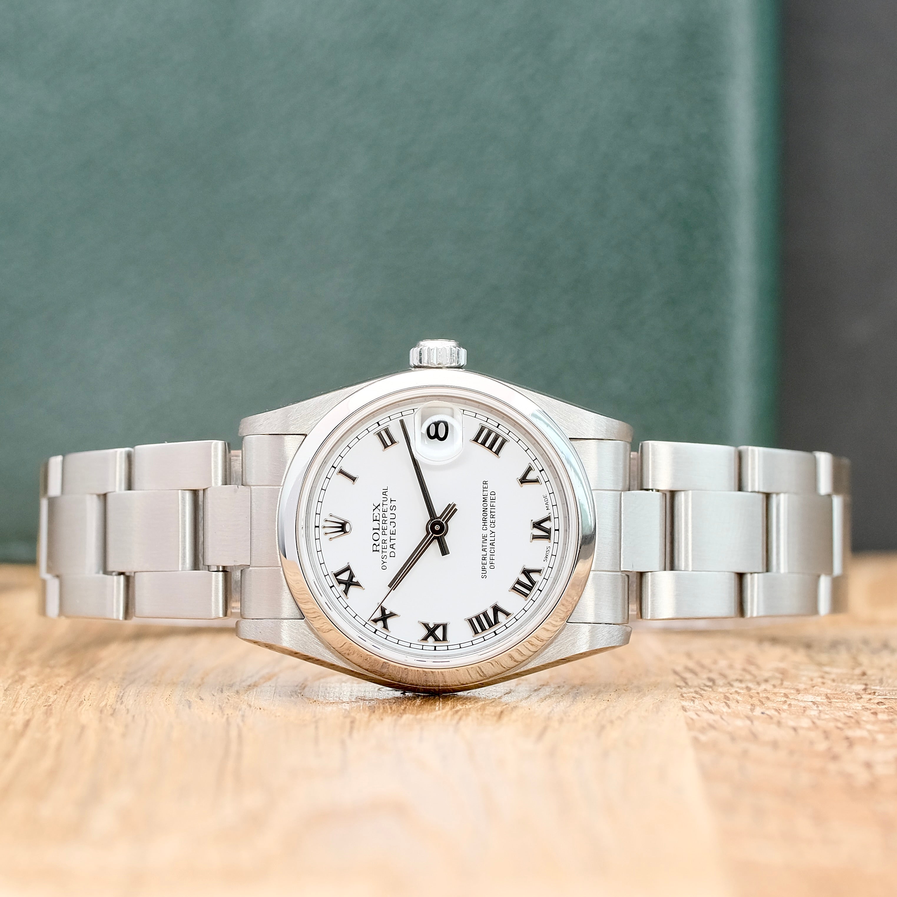 Rolex Datejust White Roman Oyster Band 78240 - Luxuriant Concierge