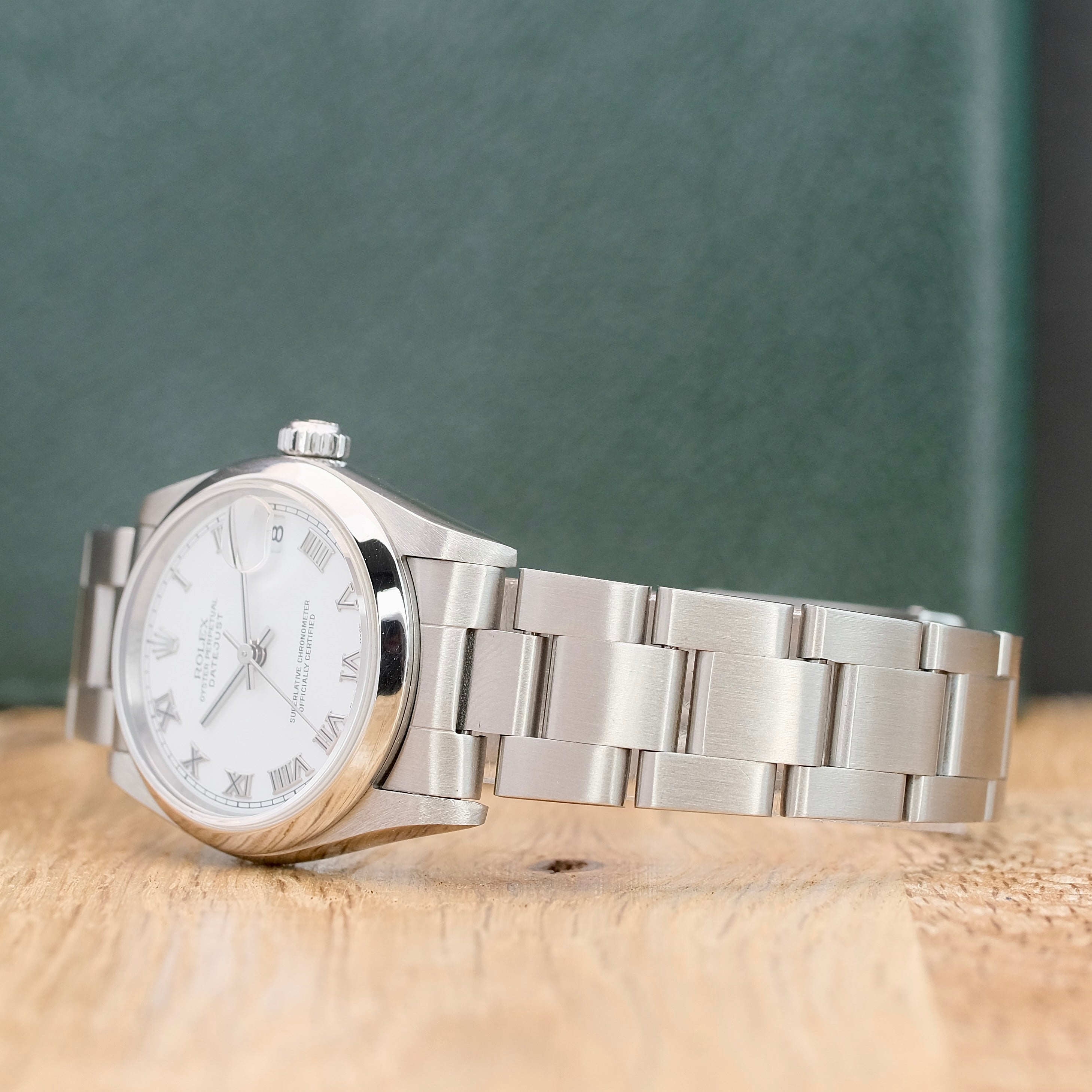 Rolex Datejust White Roman Oyster Band 78240 - Luxuriant Concierge