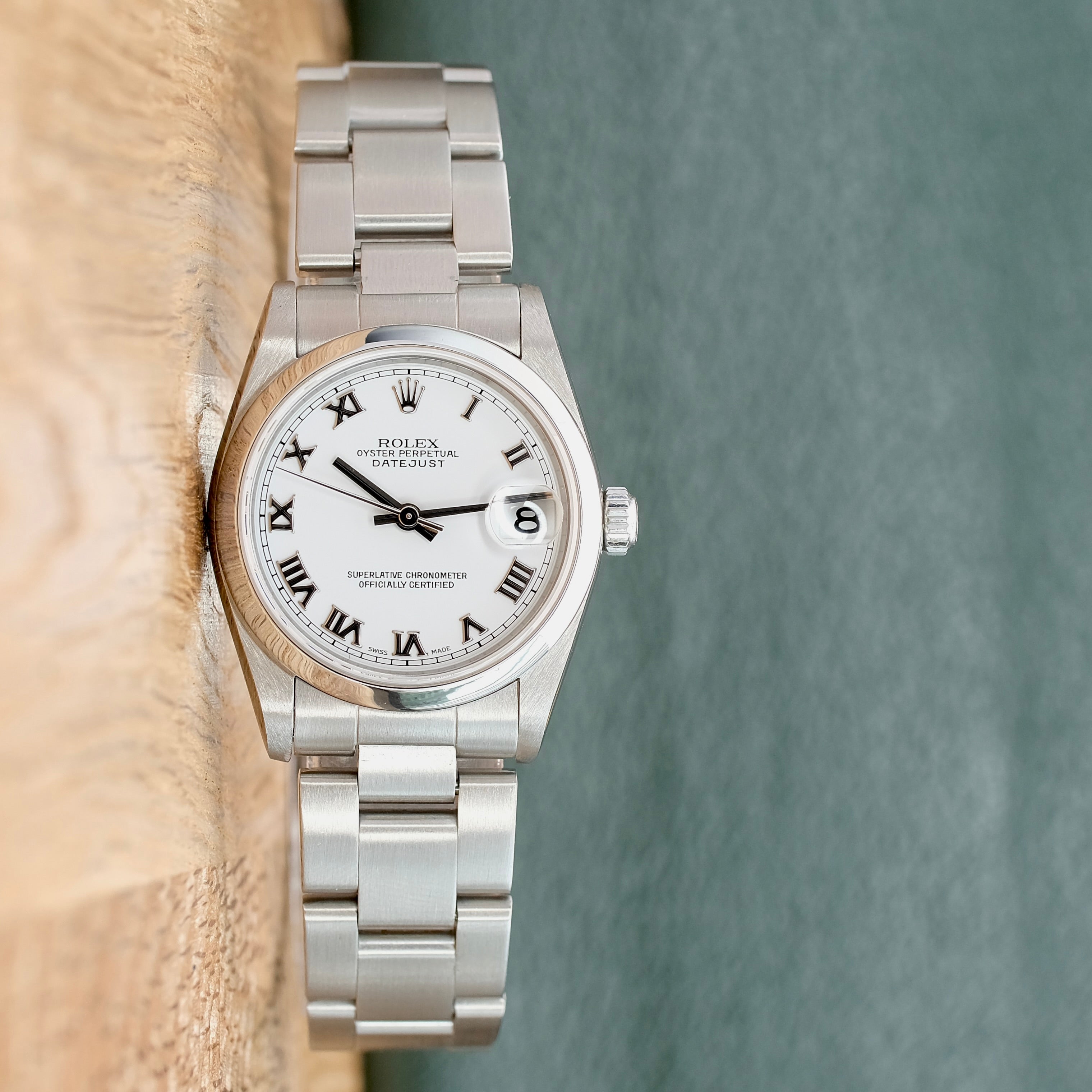 Rolex Datejust White Roman Oyster Band 78240 - Luxuriant Concierge