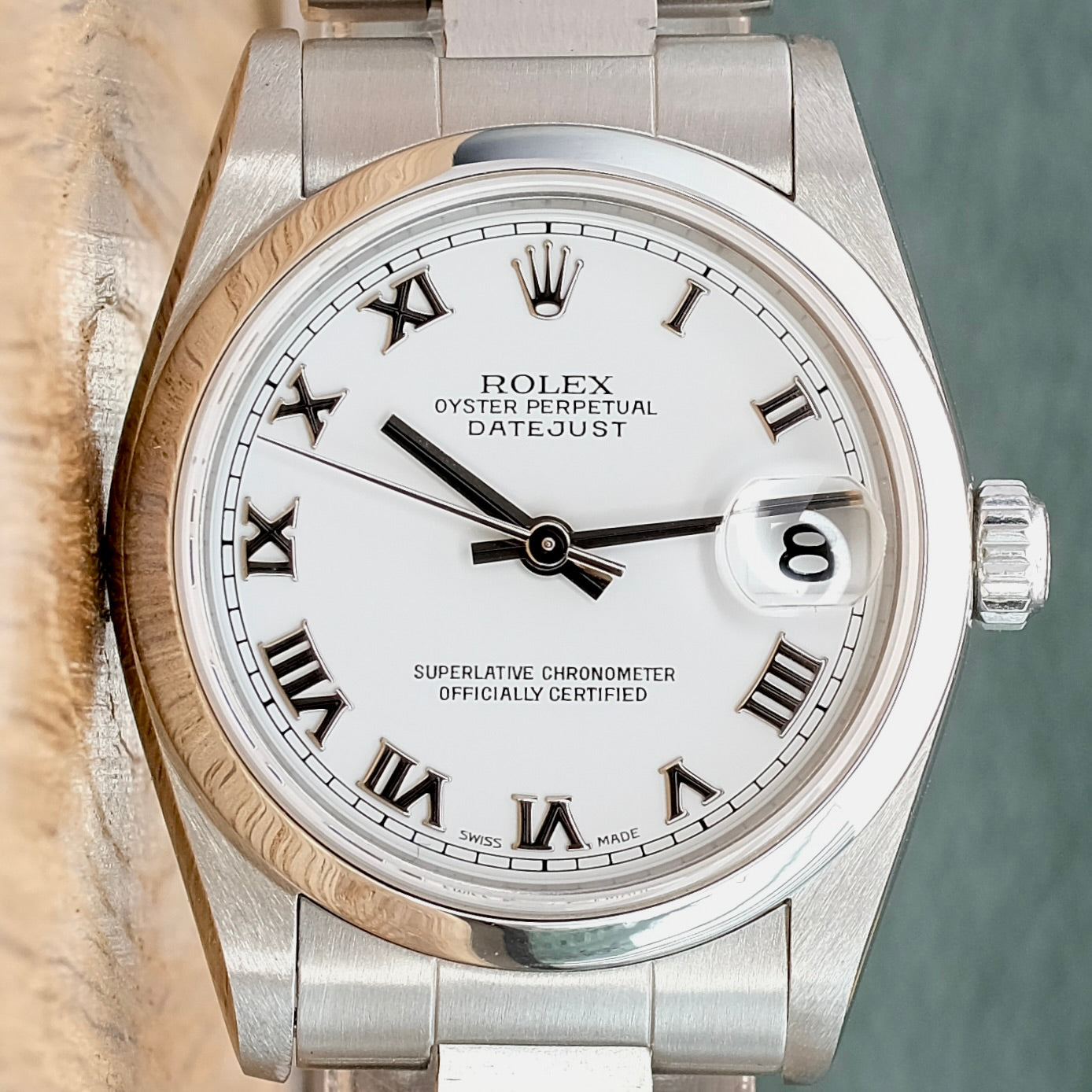 Rolex Datejust White Roman Oyster Band 78240 - Luxuriant Concierge