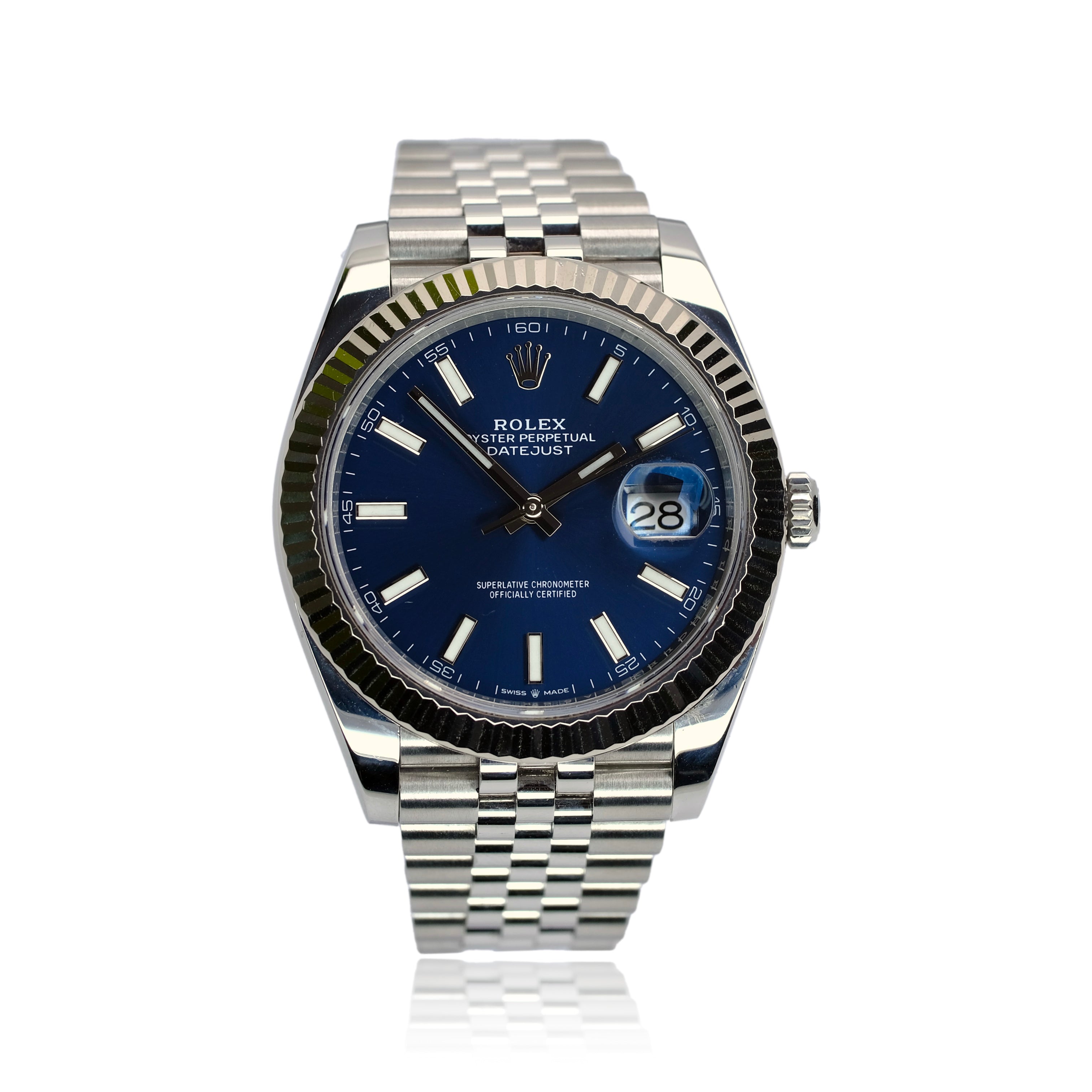 Rolex Datejust II Blue Index Dial Steel Jubilee Watch YR-2024 126334 Box&Cert - Luxuriant Concierge