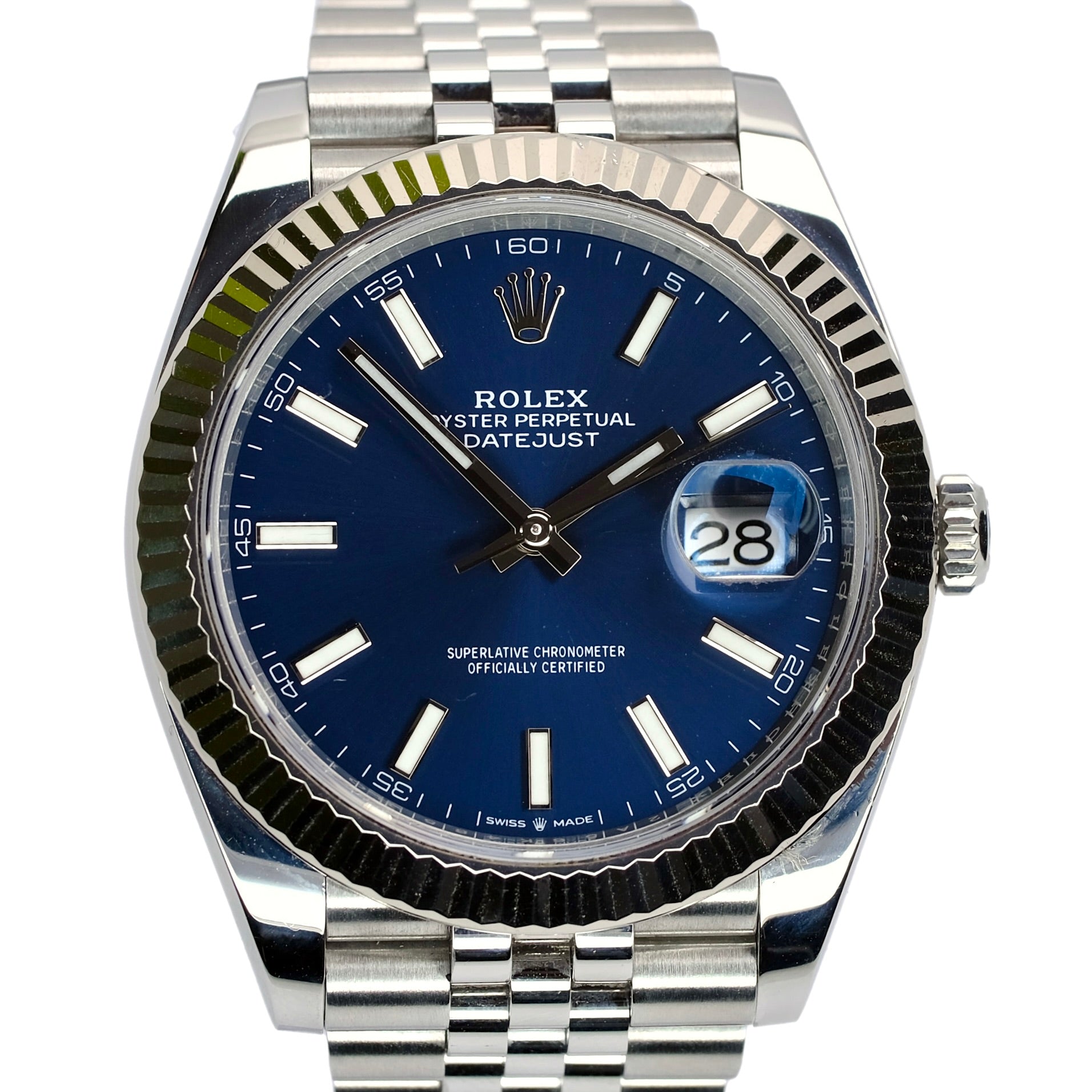 Rolex Datejust II Blue Index Dial Steel Jubilee Watch YR-2024 126334 Box&Cert - Luxuriant Concierge