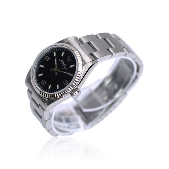 Rolex Oyster Perpetual Mid-Size Black Index-Arabic Dial Oyster Band Watch YR-1999 77014 - Luxuriant Concierge