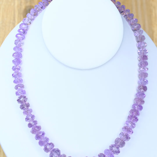 AMETHYST NECKLACE W/ 14K YELLOW GOLD VINTAGE LOCK - Luxuriant Concierge