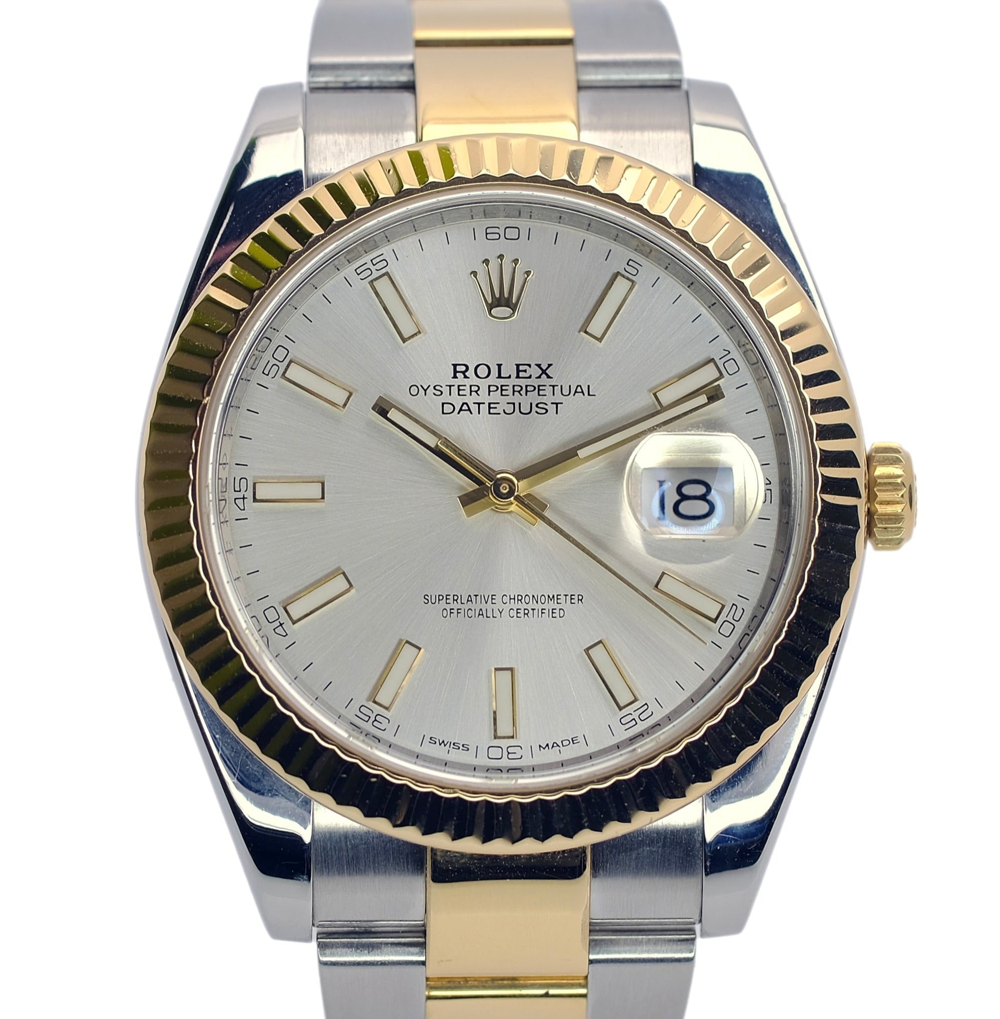 Rolex Datejust II Silver Index Dial Oyster 126333 W/ Cert - Luxuriant Concierge