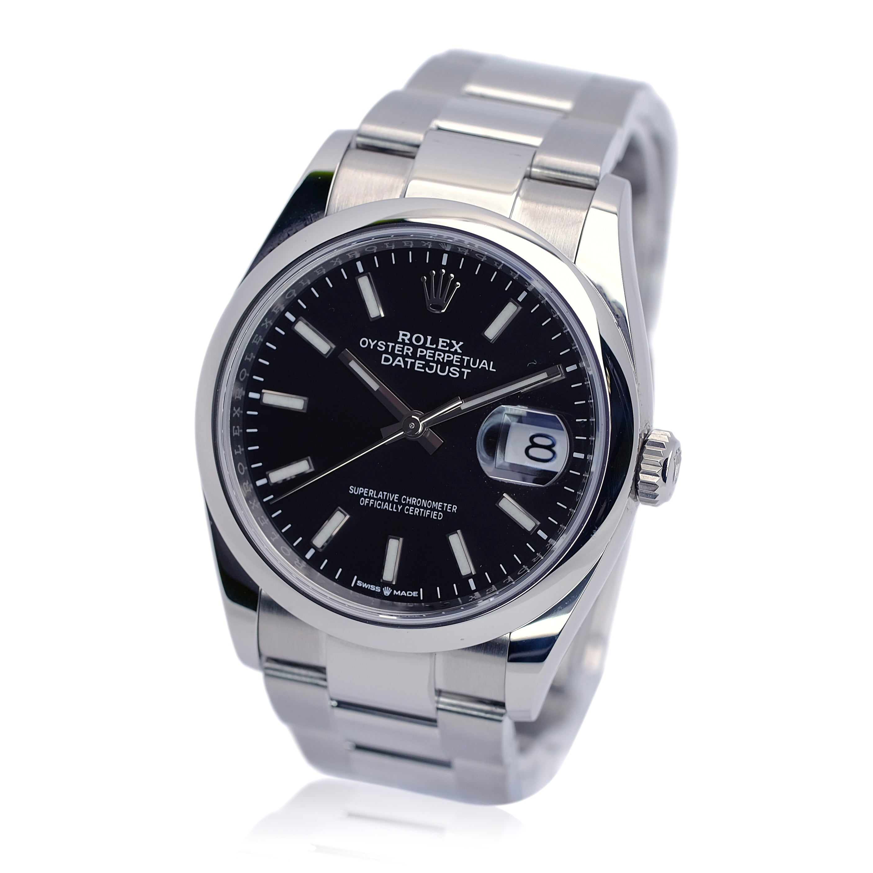 Rolex Datejust Black Index Luminous Dial Oyster 126200 - Luxuriant Concierge