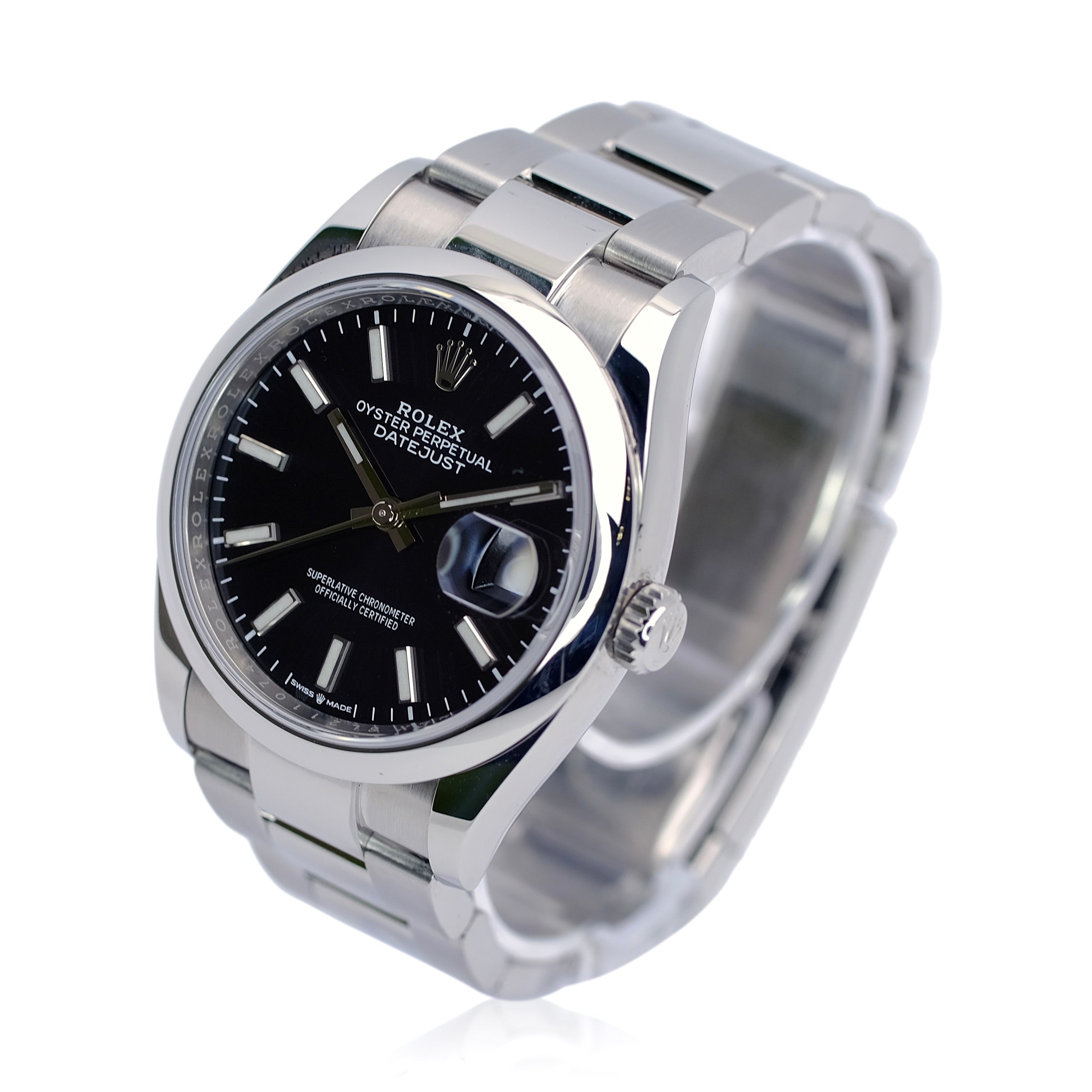 Rolex Datejust Black Index Luminous Dial Oyster 126200 - Luxuriant Concierge