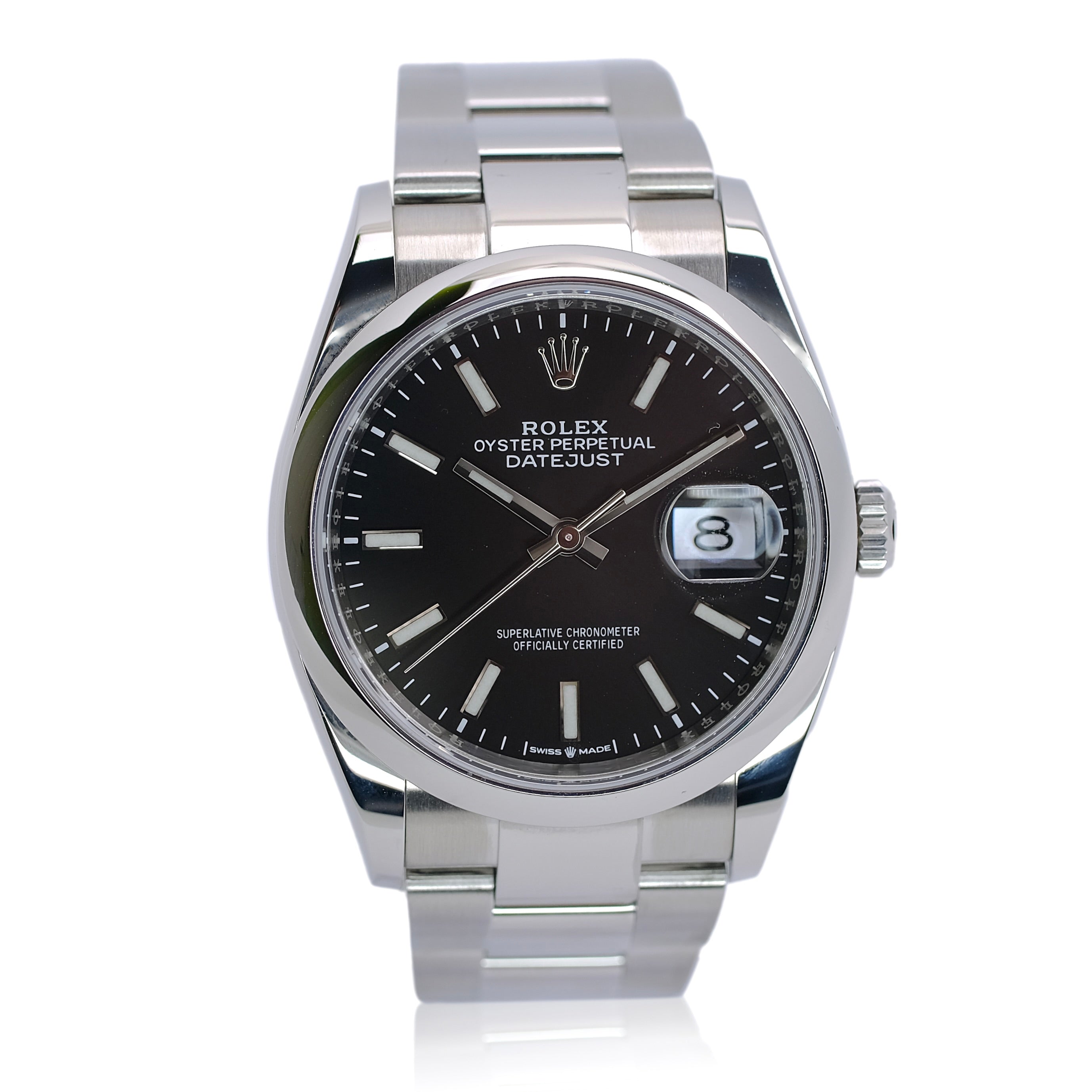 Rolex Datejust Black Index Luminous Dial Oyster 126200 - Luxuriant Concierge