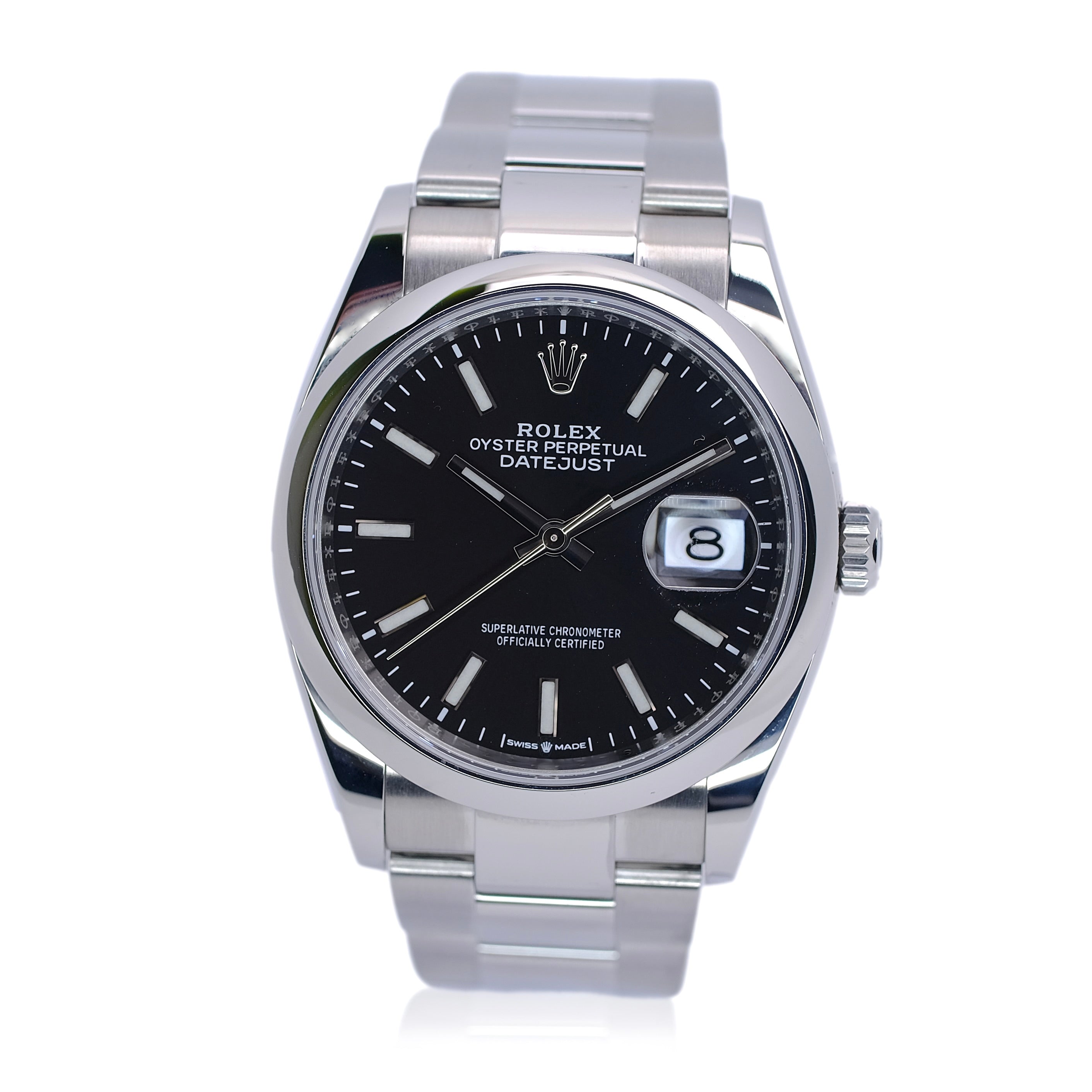 Rolex Datejust Black Index Luminous Dial Oyster 126200 - Luxuriant Concierge