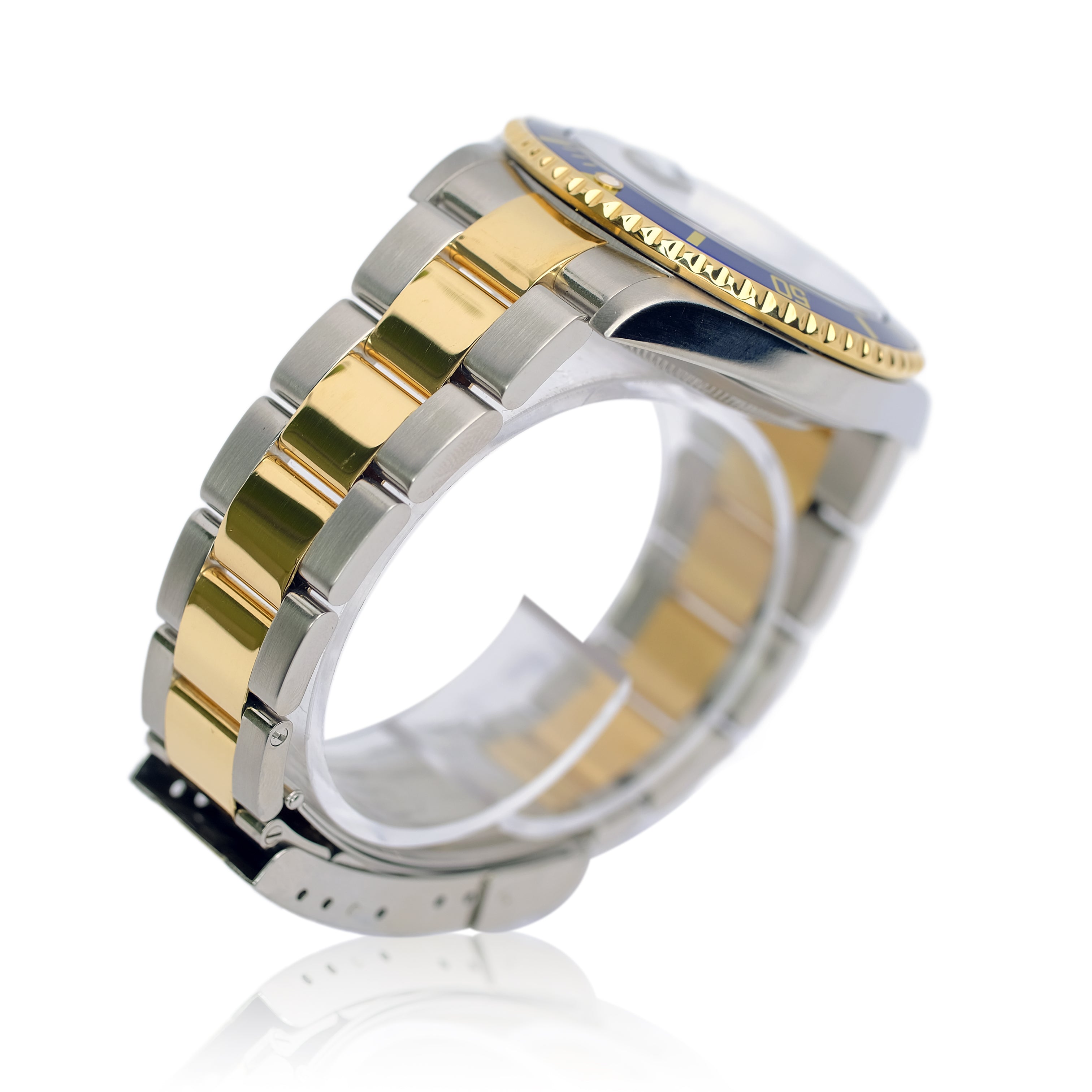 Rolex Submariner Blue Dial Oyster Band Gold Through Buckle YR-2005 16613 - Luxuriant Concierge