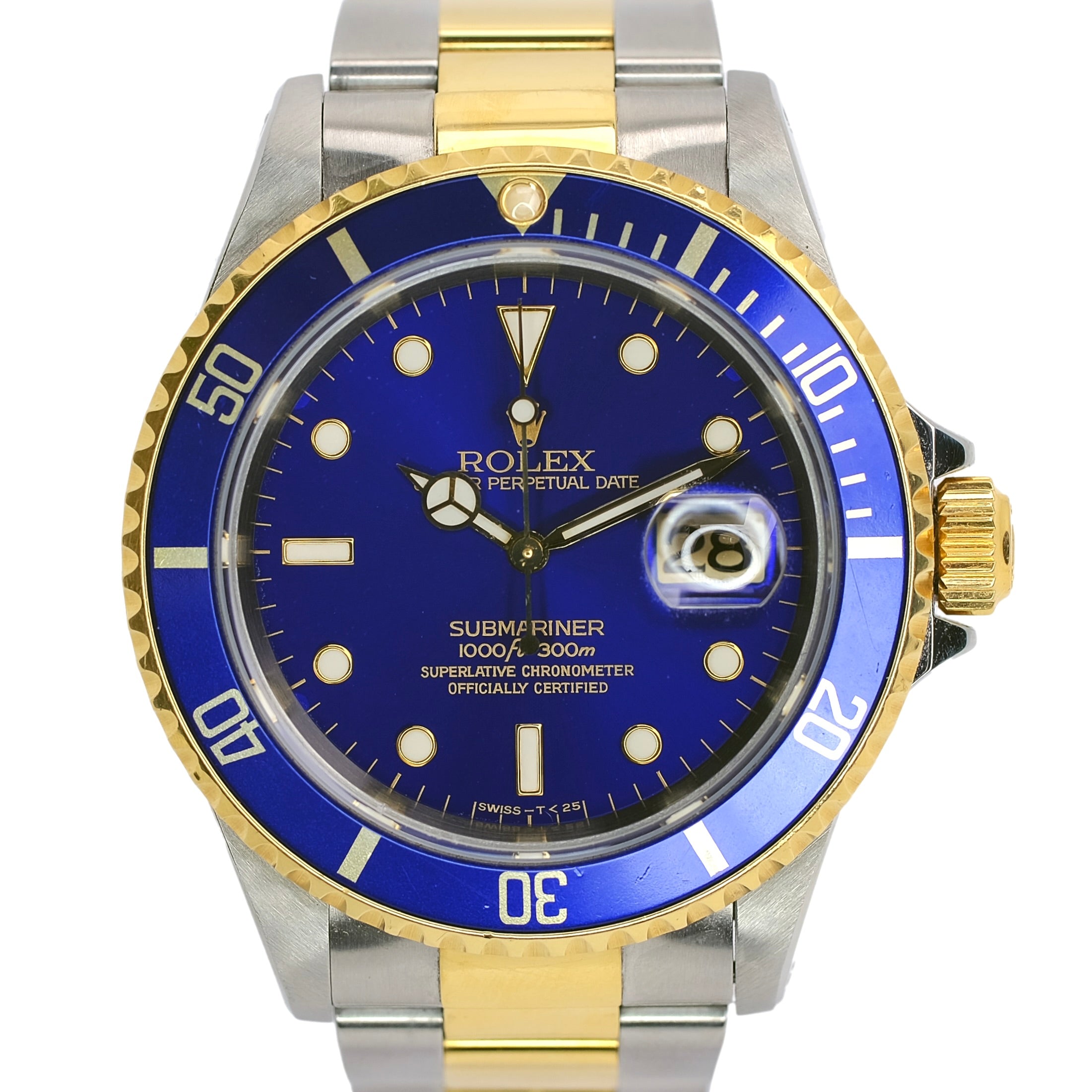 Rolex Submariner Blue Dial Oyster Band YR-1997 16613 - UNPOLISHED - Luxuriant Concierge