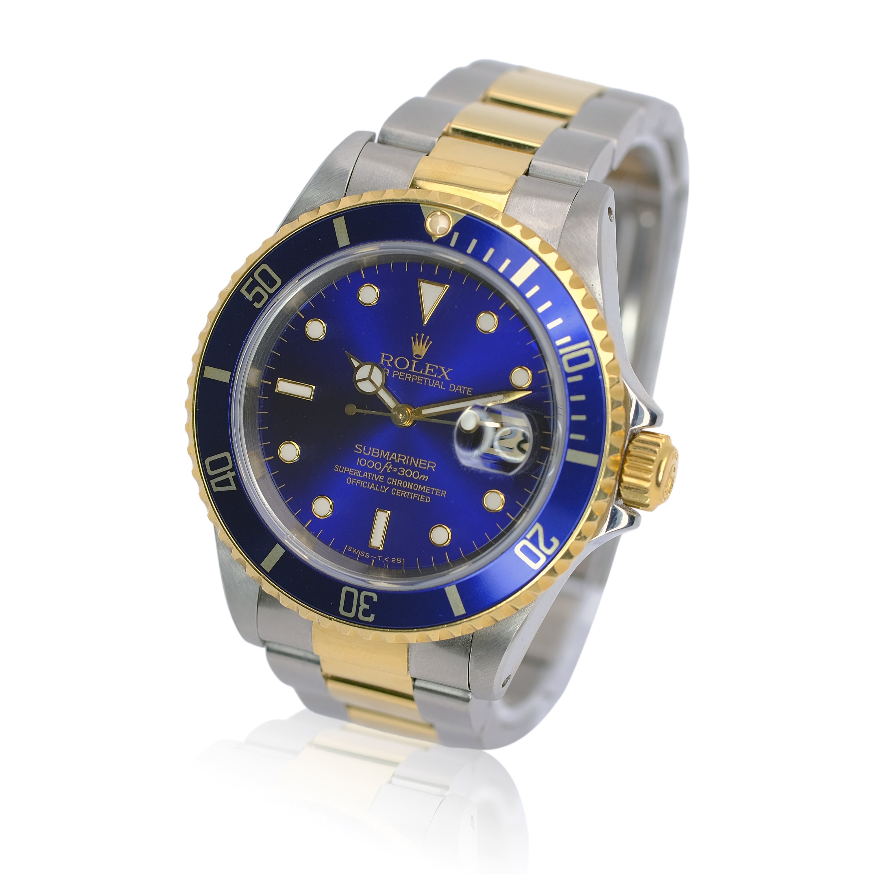 Rolex Submariner Blue Dial Oyster Band YR-1997 16613 - UNPOLISHED - Luxuriant Concierge